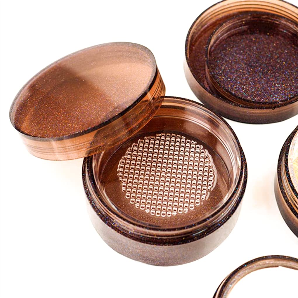FineInno Silicone Resin Jar Molds with Sifter Lids - DIY Epoxy Resin Storage Containers for Loose Powder, Cosmetics & Travel - 10g Capacity - Perfect for Makeup Organizers, Home Decor & Craft Projects