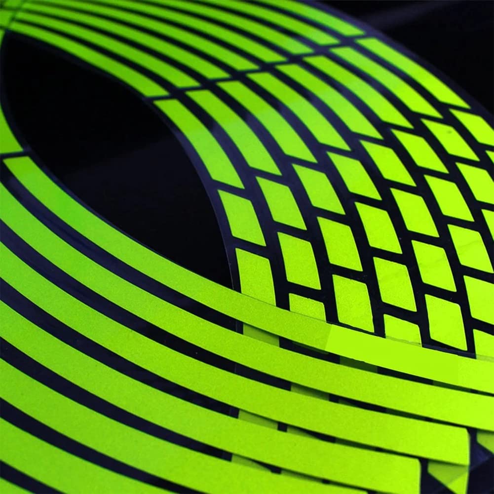 **Zcargel Reflective Wheel Stickers - Universal Motorcycle & Bicycle Rim Decals, Fluorescent Wheel Stripes for Cars, Bikes - Enhance Night Visibility & Style**    *(Perfect for Night Rides, Safety Upgrades, and Customizing Motorcycle, Bicycle, or Car Wheels)*