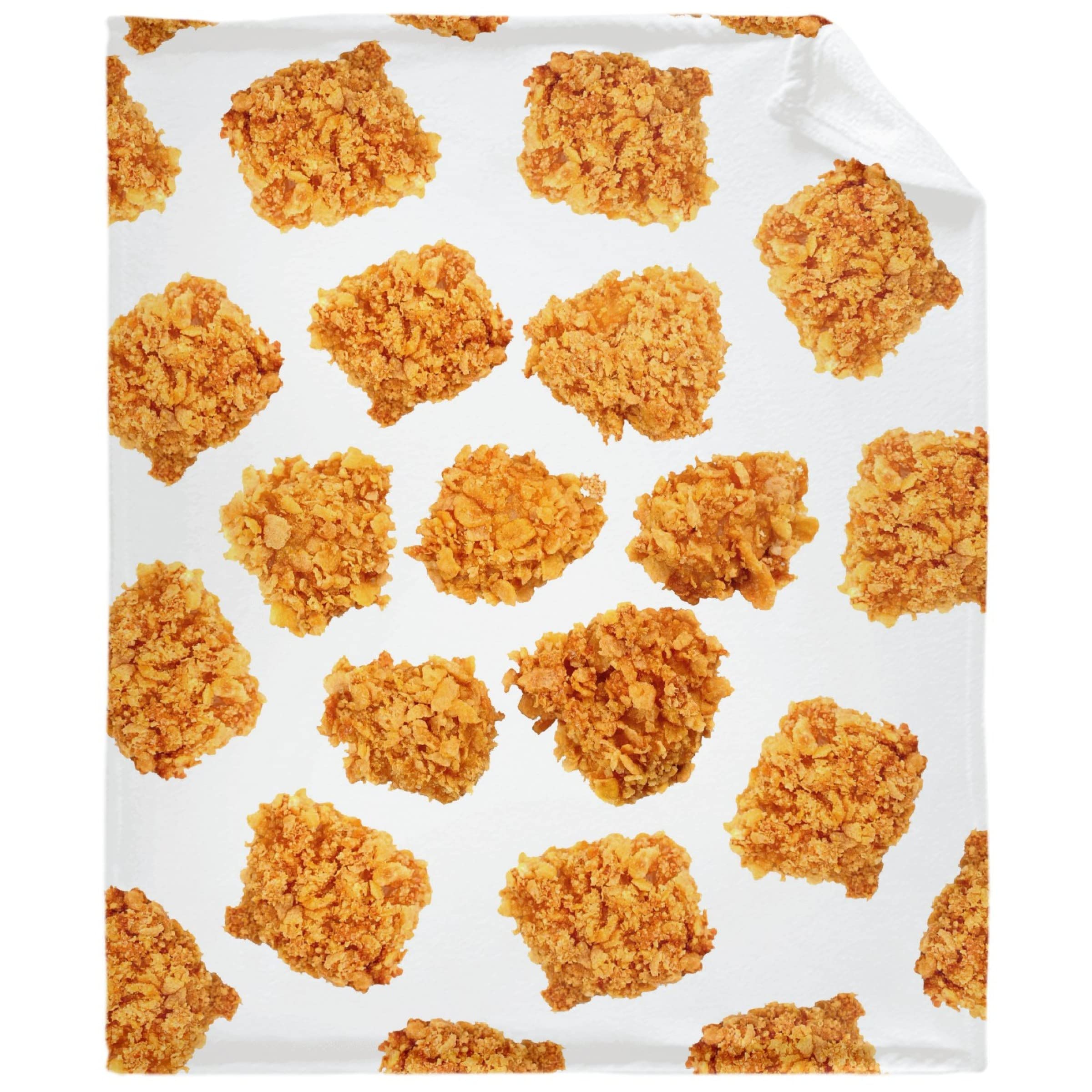 Super Soft Chicken Nuggets Flannel Fleece Throw Blanket - 90