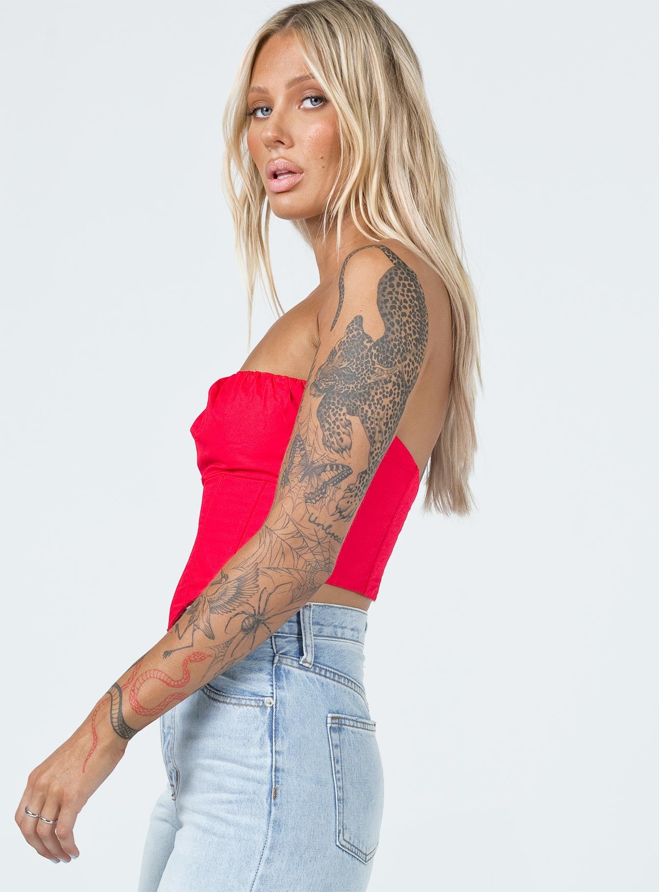 Bad Gal Bustier Red - Sexy Corset Top for Women | Perfect for Night Out, Date Night & Boudoir Photography
