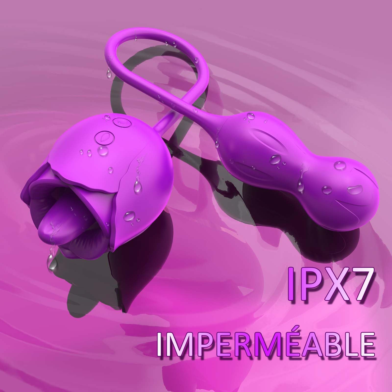 Clitoral Vibrator for Women - 9 Licking & Vibration Modes, Rechargeable G Spot Vibrating Sex Toy for Couples - Purple (Perfect for Solo Play & Romantic Nights)
