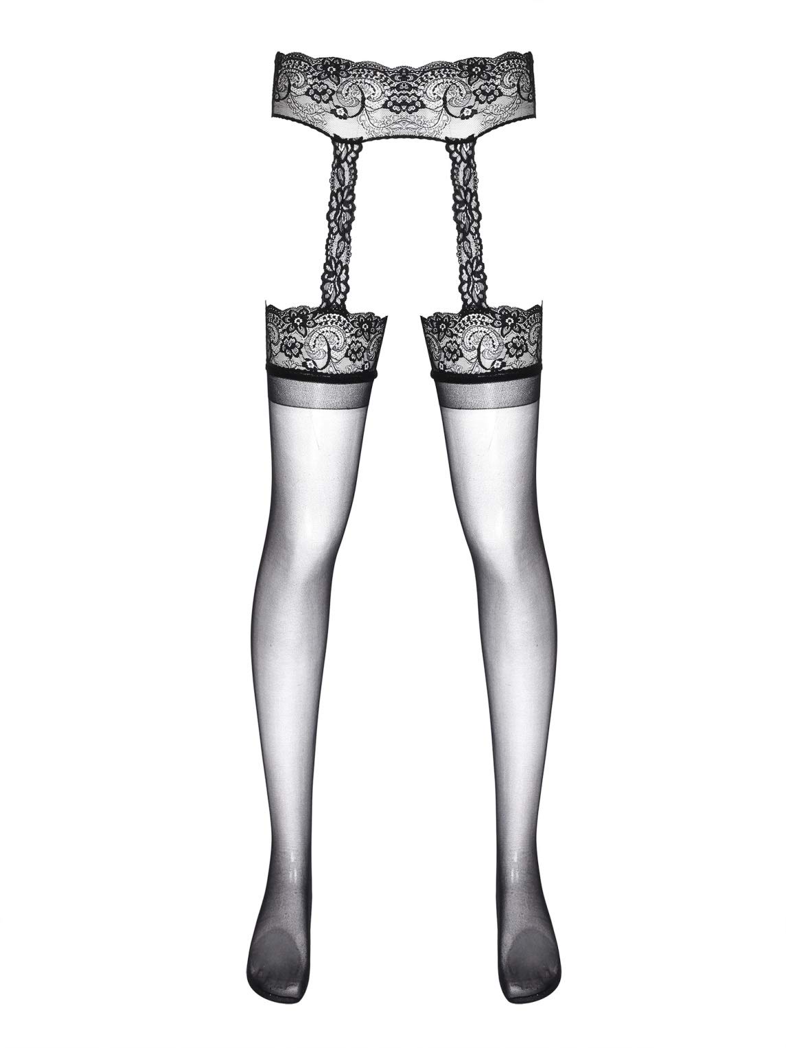 Sexy Fishnet Tights for Men - Thigh High Stockings with Suspenders & Garter Belt | Perfect for Crossdressing, Cosplay & Sensual Nights