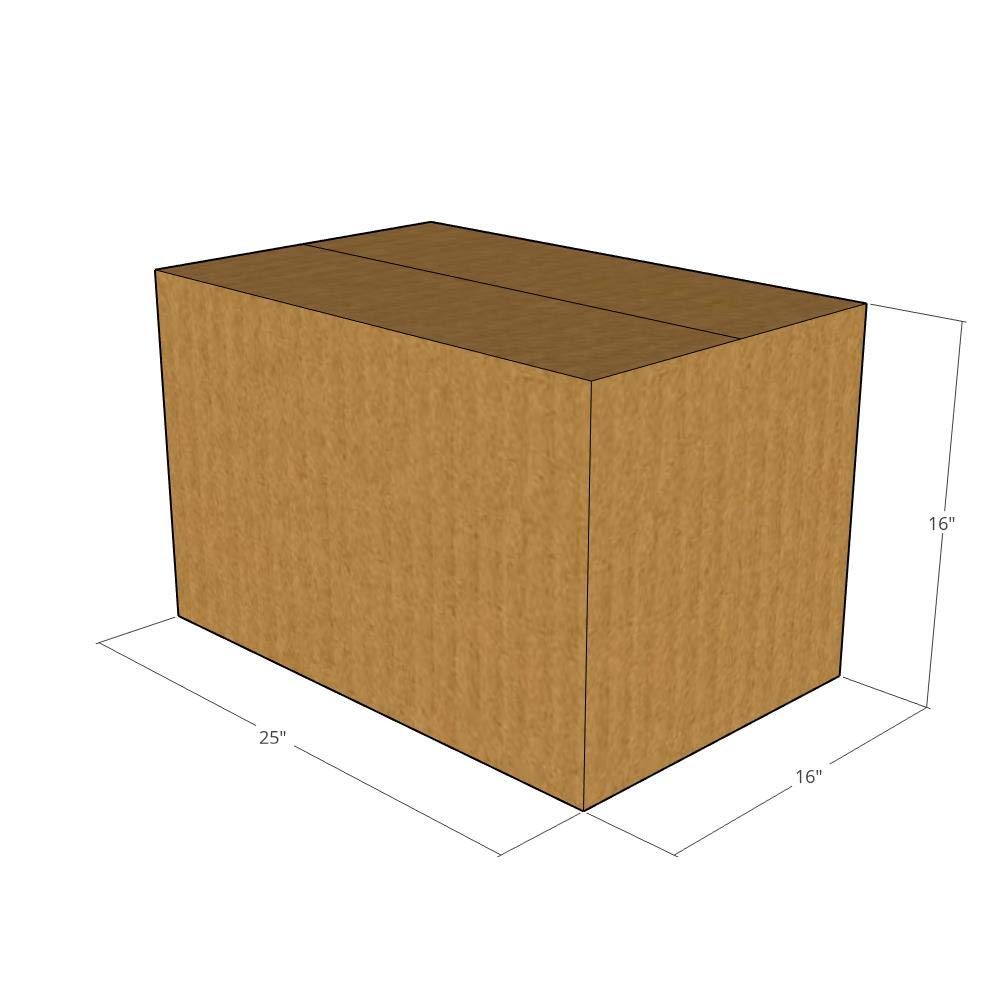 25x16x16 Inches 32 ECT New Corrugated Shipping Boxes - Heavy Duty Moving & Storage Boxes for Ecommerce, Packing, Shipping, and Home Organization