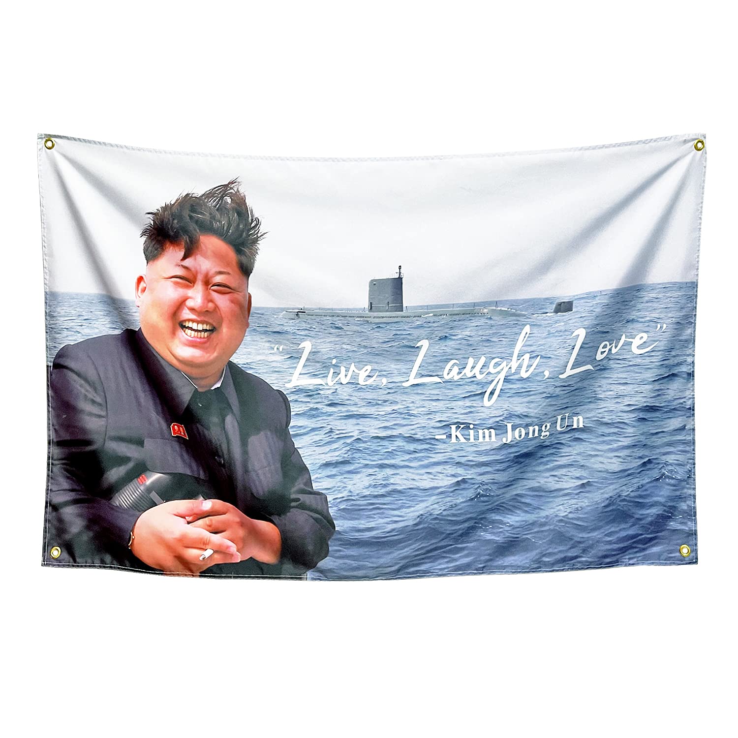 AGUIFLGS Kim Jong Un Flag 3x5 Ft - North Korean Leader Durable Polyester Banner with Brass Grommets, 210D Vivid Color - Perfect for Political Events, Protests, Historical Displays & Wall Decor