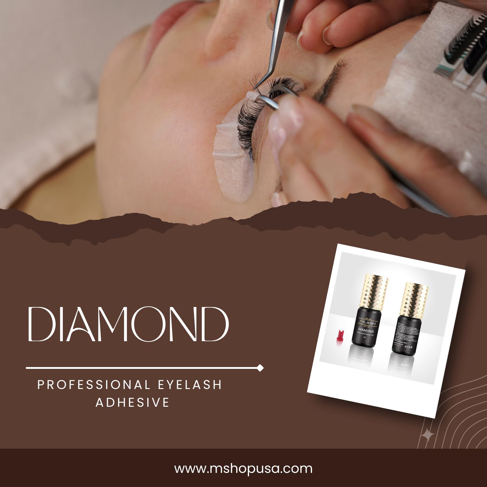 Premium M|LASH Eyelash Extension Glue - 6-7 Week Retention, 1-2 Second Fast Drying, 5ml - Professional Strength Adhesive for Volume & Classic Lashes | Salon Quality, Long-Lasting Hold for Lash Artists & DIY Beauty