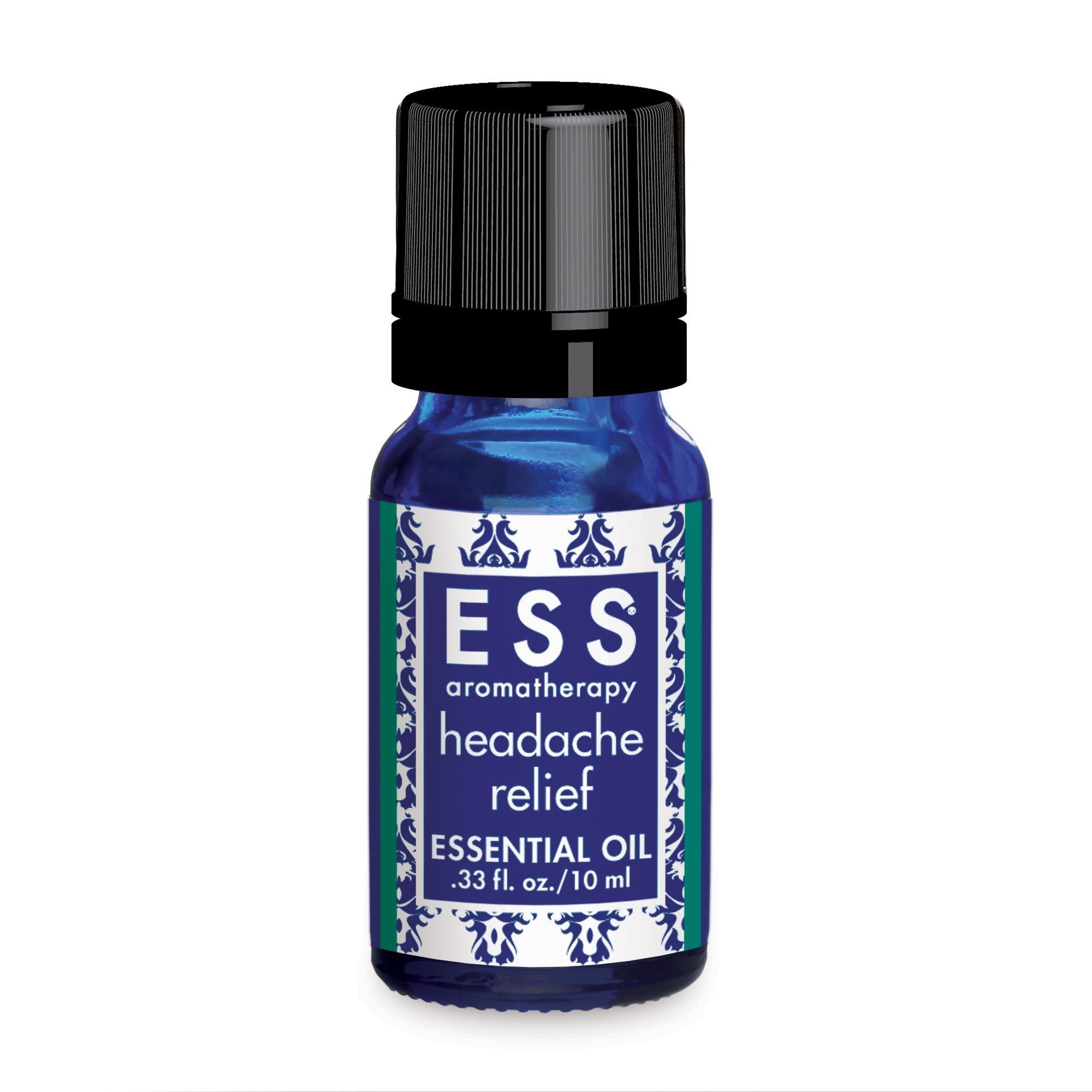 ESS Head Aid Essential Oil Blend - 10 mL Natural Headache Relief & Stress Relief - Perfect for Aromatherapy, Massage & Relaxation at Home or Office