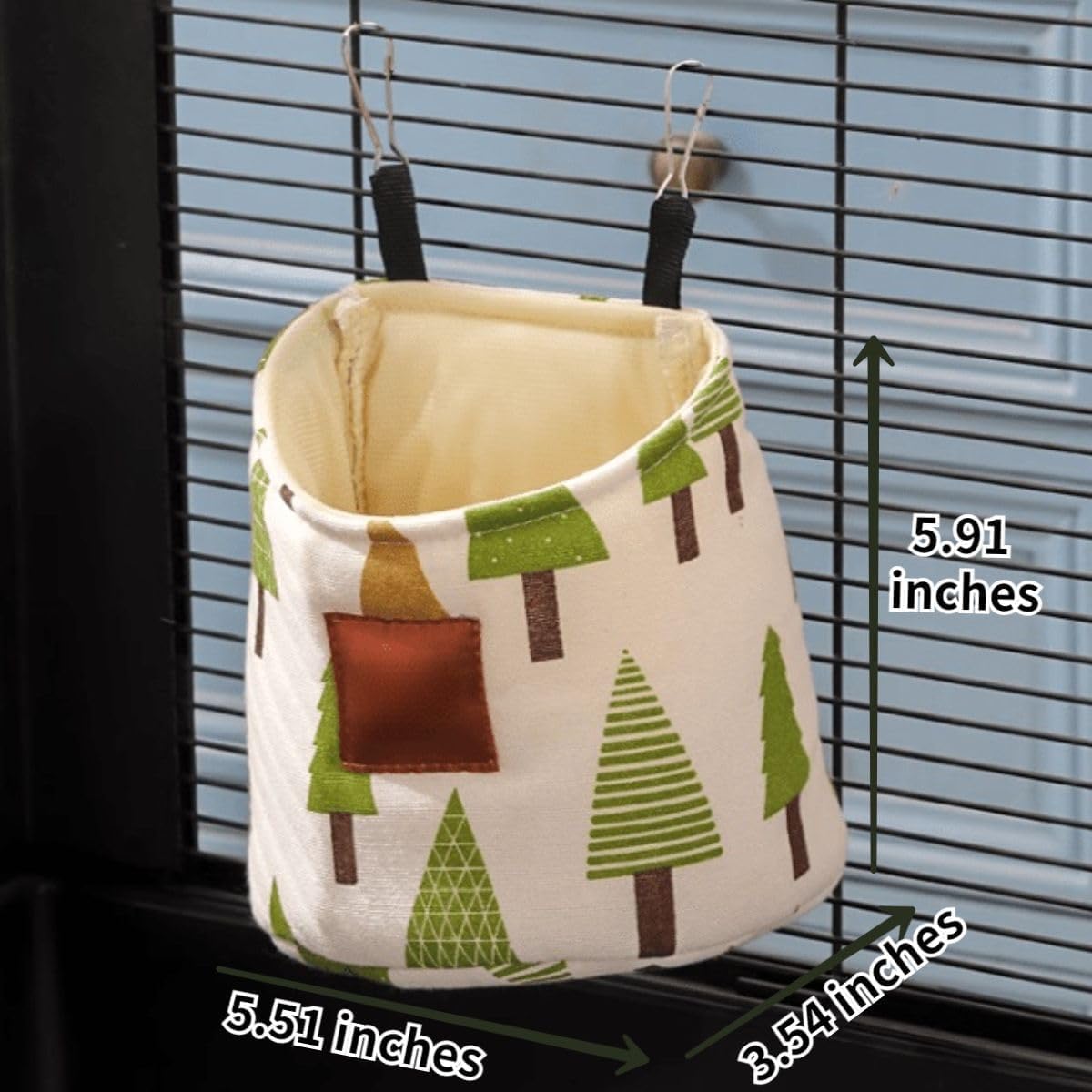 Soft Sugar Glider Sleeping Pouch & Hammock - Warm Hanging Nest Bed for Ferrets, Hamsters, Rats, Bunnies, Hedgehogs - Cage Accessories (Grey) - Perfect for Small Pet Nap Time & Cage Comfort