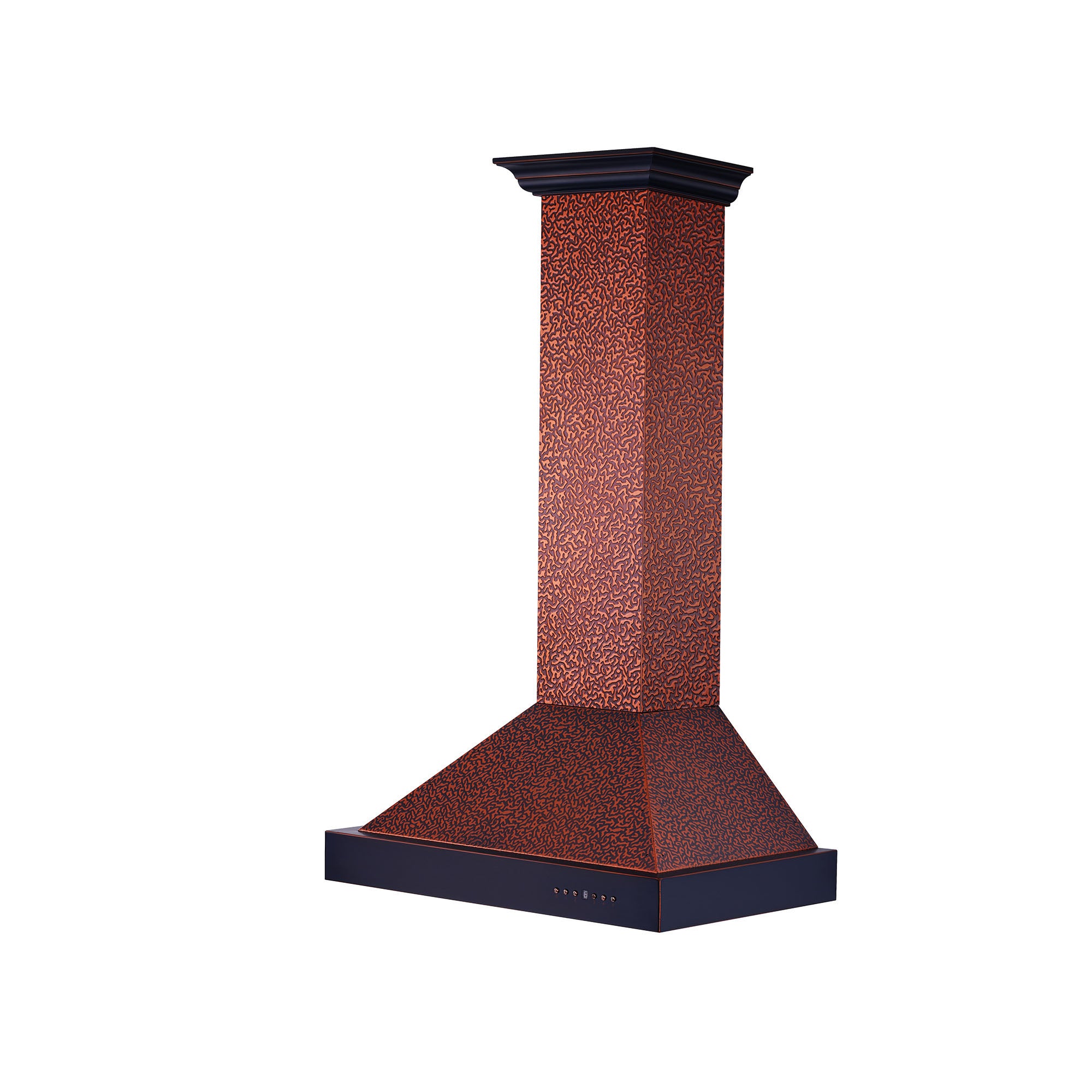 ZLINE Designer Series Wall Mount Range Hood - Embossed Copper Finish, 30/36 Inch Size Options (KB2 EBXXX) | Professional Kitchen Ventilation for Modern Homes
