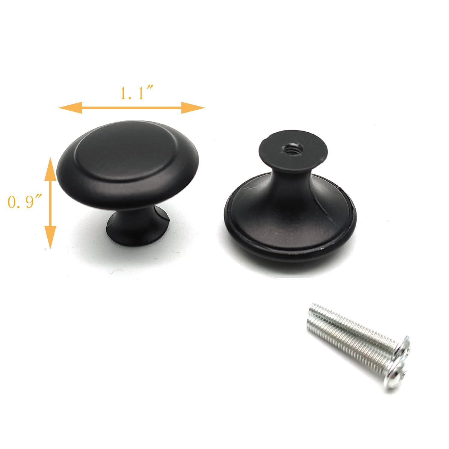 20-Pack Round Cabinet Knobs - 1.1