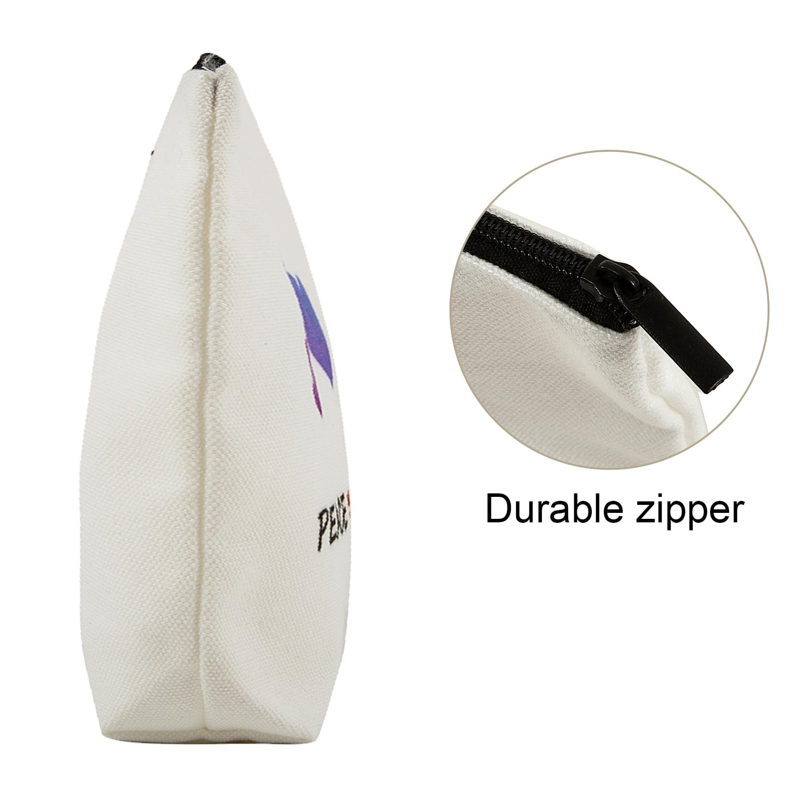 Stylish Canvas Cosmetic Bag - Inspirational Hockey Themed Makeup Pouch with Zipper, Perfect Travel Organizer for Ice Hockey Lovers | Funny & Unique Gift for Women (Birthday, Christmas) | Great for Sports Events, Gym & Daily Makeup Storage
