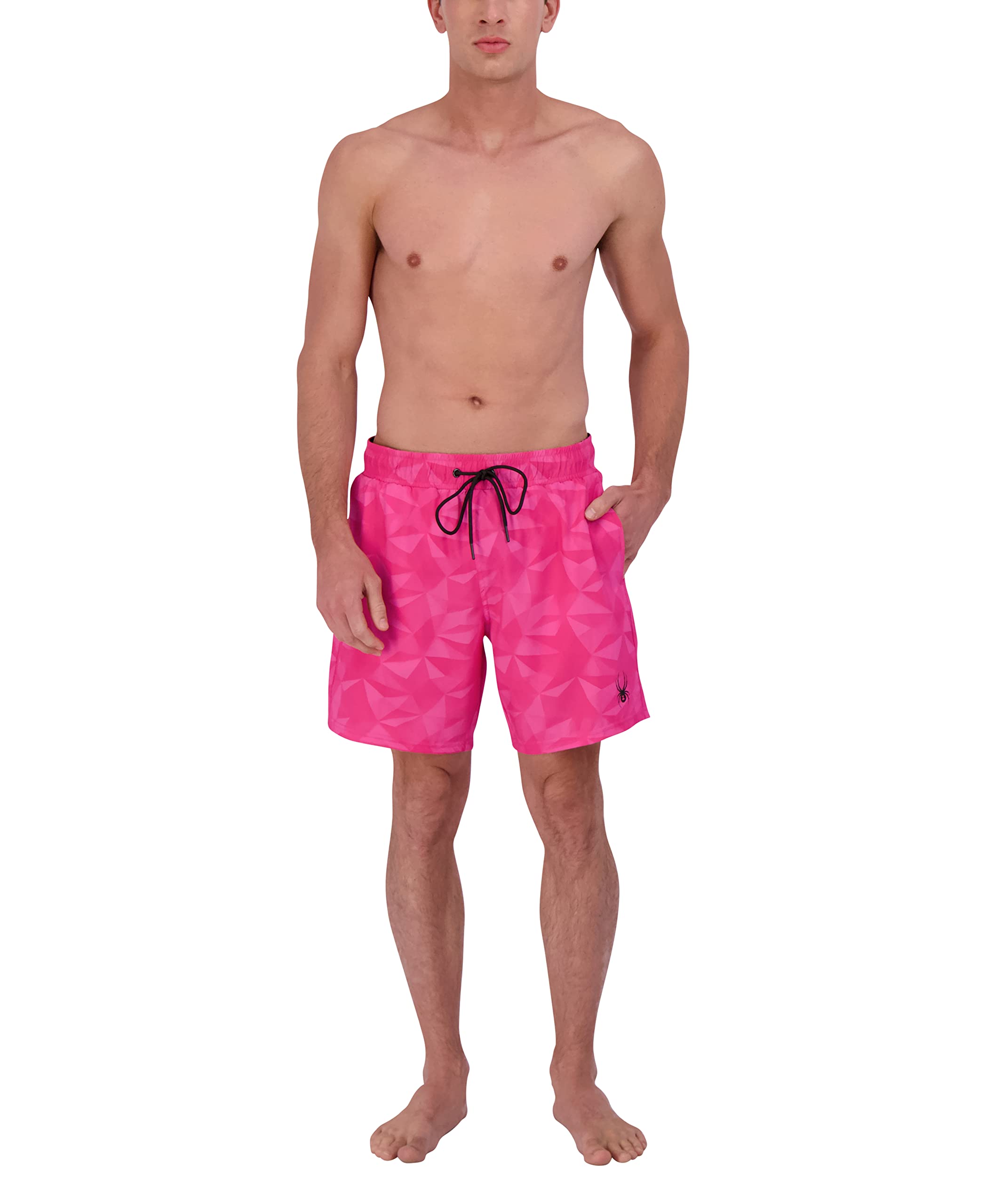 Spyder Men's Quick-Dry Stretch 7-inch Swim Trunks with UPF 50+ Sun Protection, Gym Shorts with Pockets & Mesh Liner - Perfect for Swimming, Beach, Pool & Workout