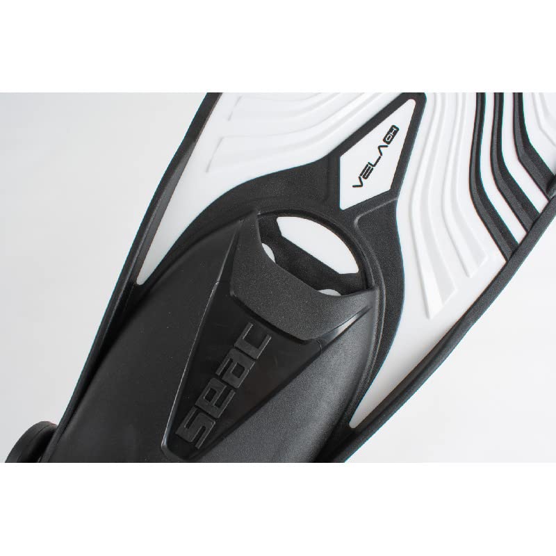 Seac Vela OH Adjustable Strap Snorkeling Fins for Swimming, Diving & Pool Training - Lightweight & Comfortable for Travel & Water Sports