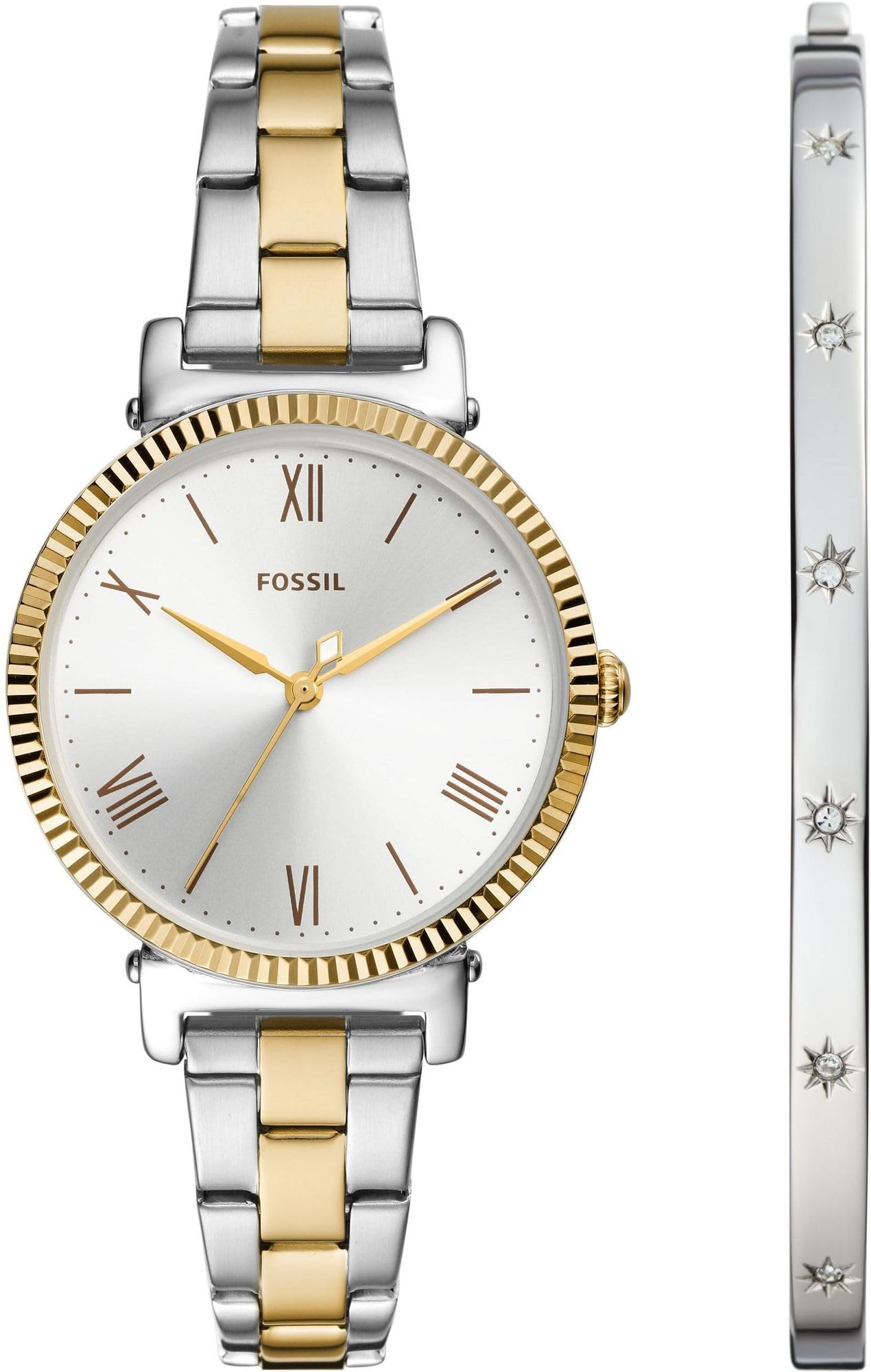 Fossil Women's Watch ES5249SET - Stainless Steel Analog Quartz for Work & Date