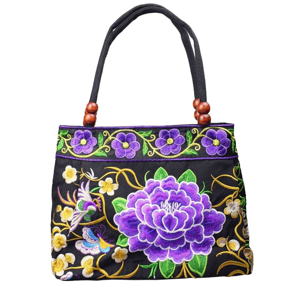 Vintage Embroidered Floral Hobo Tote Bag for Women - Stylish Shoulder Handbag with Unique Design, Perfect for Casual Outings, Travel & Everyday Use