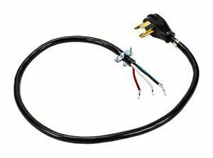 Amana PT600 6-Foot 4-Wire 40 Amp Range Power Cord - Black - Heavy Duty Stove Oven Electrical Cord for Home Kitchen Appliances