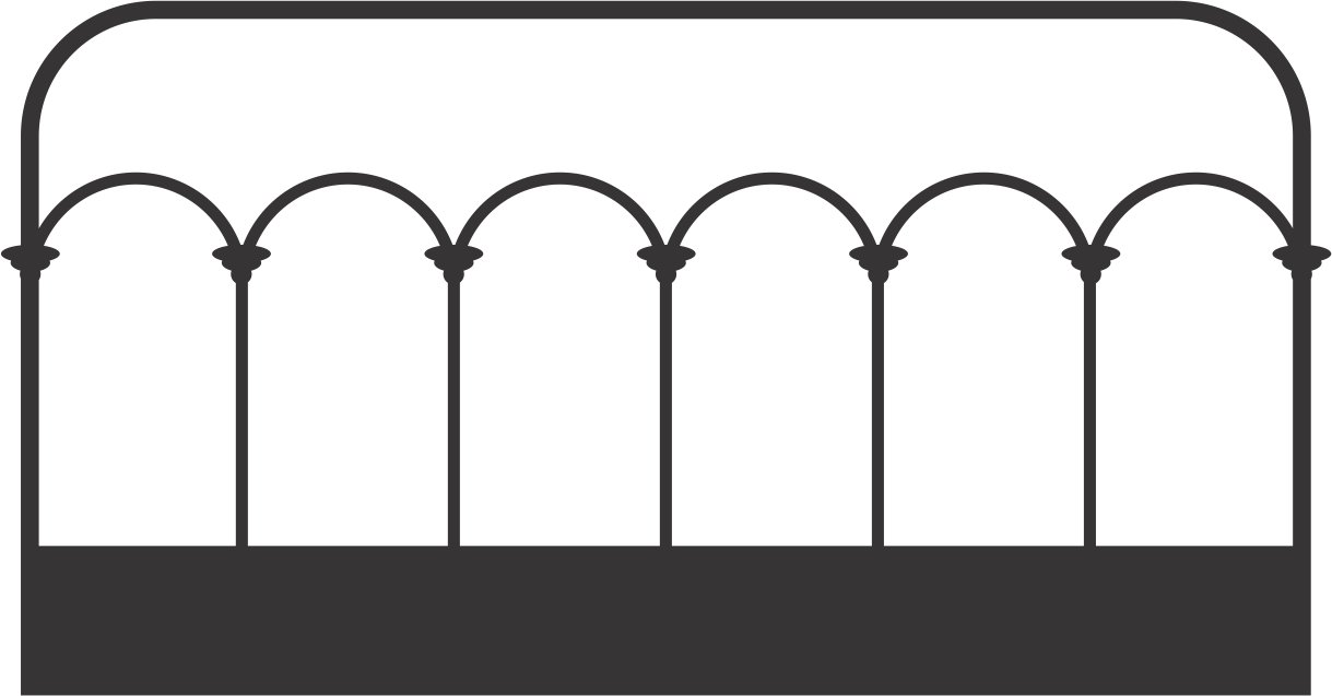 Omega Cast Iron Vinyl Headboard Decal - Extra Large Matte Black Wall Sticker for Bedroom Decor | Perfect for Home, Dorm & Apartment Interior Design