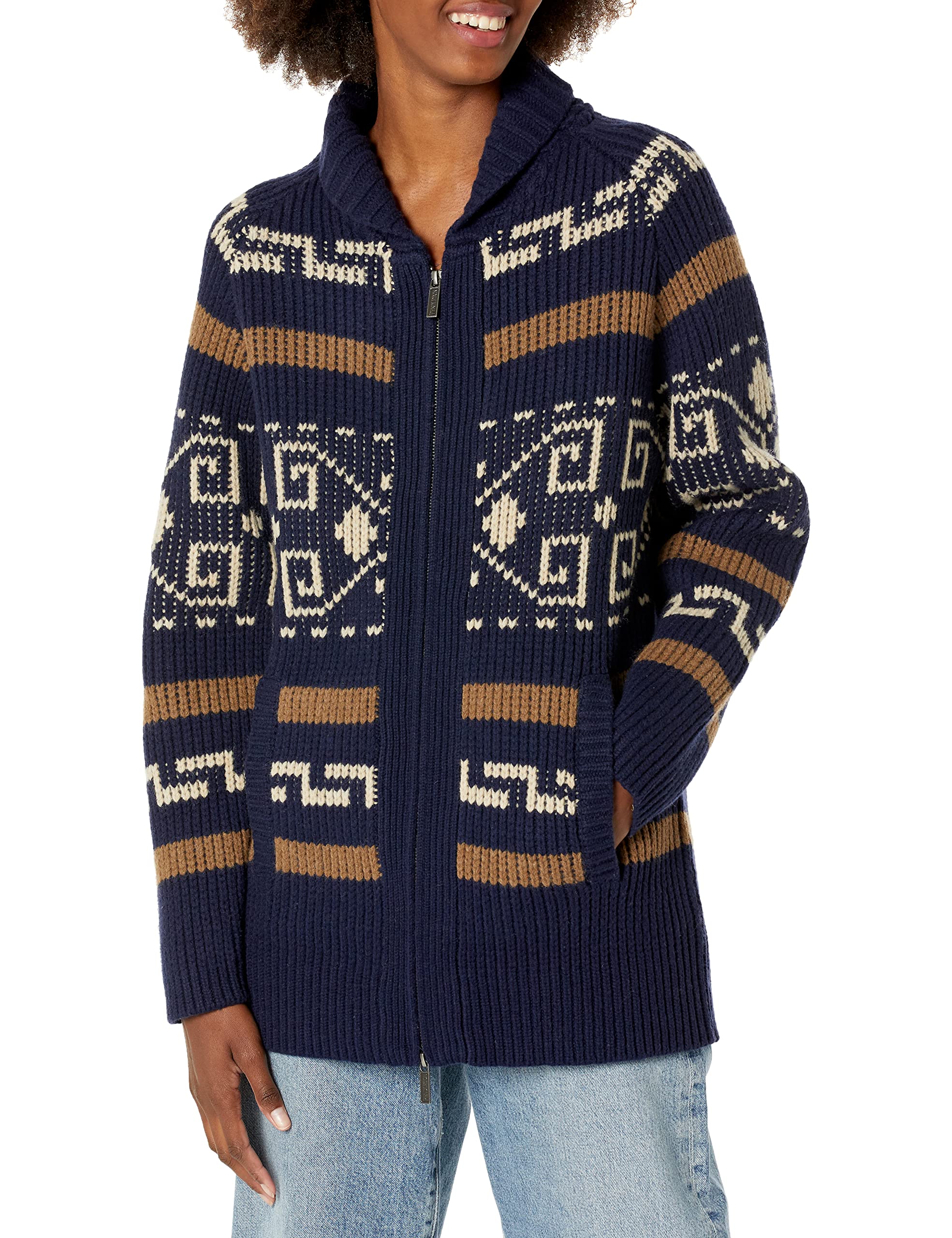Pendleton Women's Long Westerley Cardigan - Soft Wool Blend Open Front Sweater for Fall & Winter | Cozy Layering for Casual Outfits, Office Wear & Outdoor Adventures