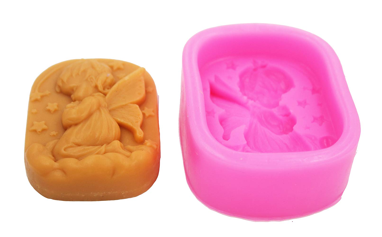 Longzang Praying Angel Silicone Mold for DIY Soap Making - High-Quality Craft Silicone Mold for Handmade Soap, Candles & Resin Art (S262) - Perfect for Christmas Gifts, Home Decor & Craft Projects
