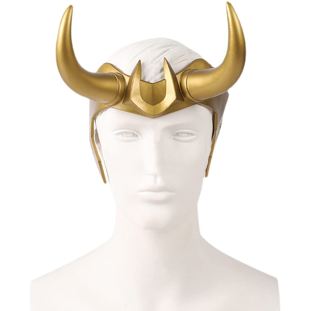 Golden Viking Helmet Cosplay Crown - Adjustable Medieval Knight Costume Accessory for Halloween, Renaissance Fairs & LARP Events
