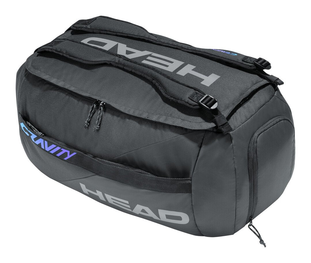 Head Gravity Duffel 6 Pack Tennis Racquet Bag (Black/Purple) - Premium Tennis Gear for Players & Coaches - Perfect for Tournaments, Practice & Travel