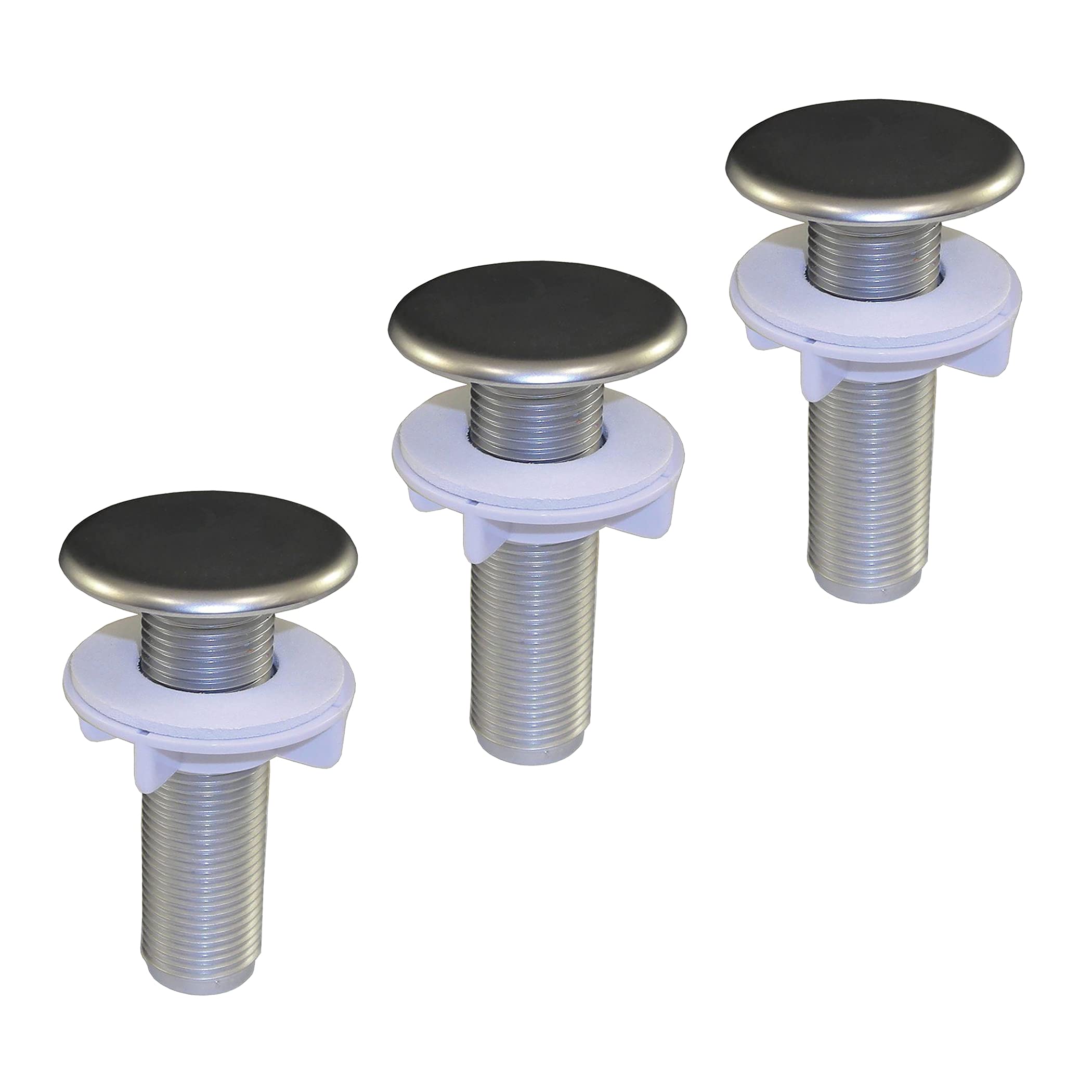 DANCO 3-Pack Brushed Nickel Kitchen Sink Hole Cover - Rust-Resistant Sink Plug Cover for Bathroom & Kitchen Drain Protection (Model 89478P) | Perfect for Home, RV, and Commercial Use