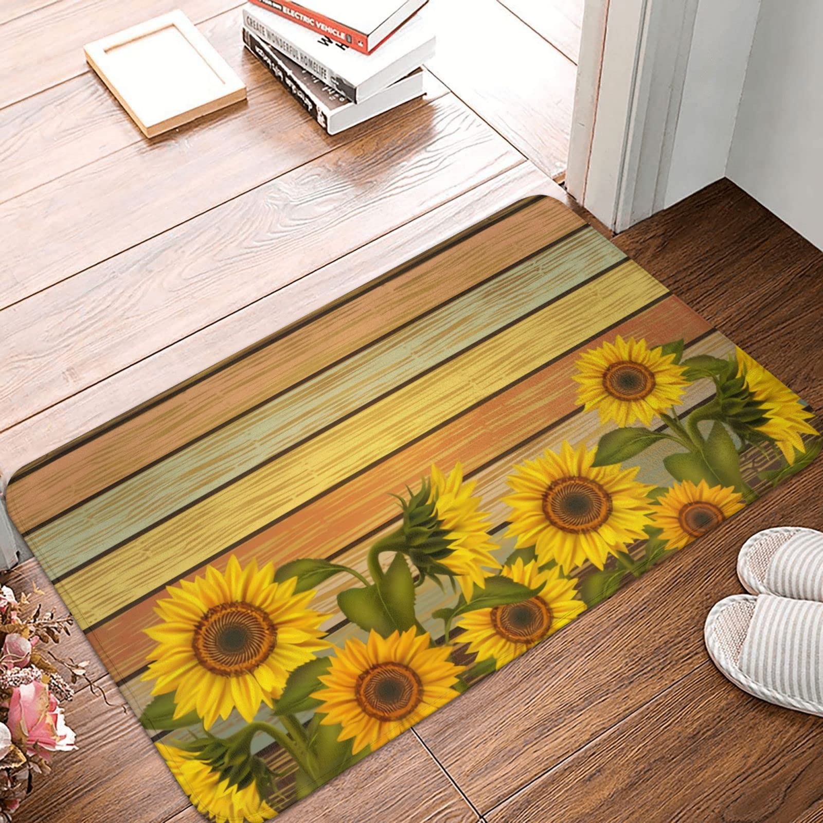 Non-Slip Sunflower Doormat 16