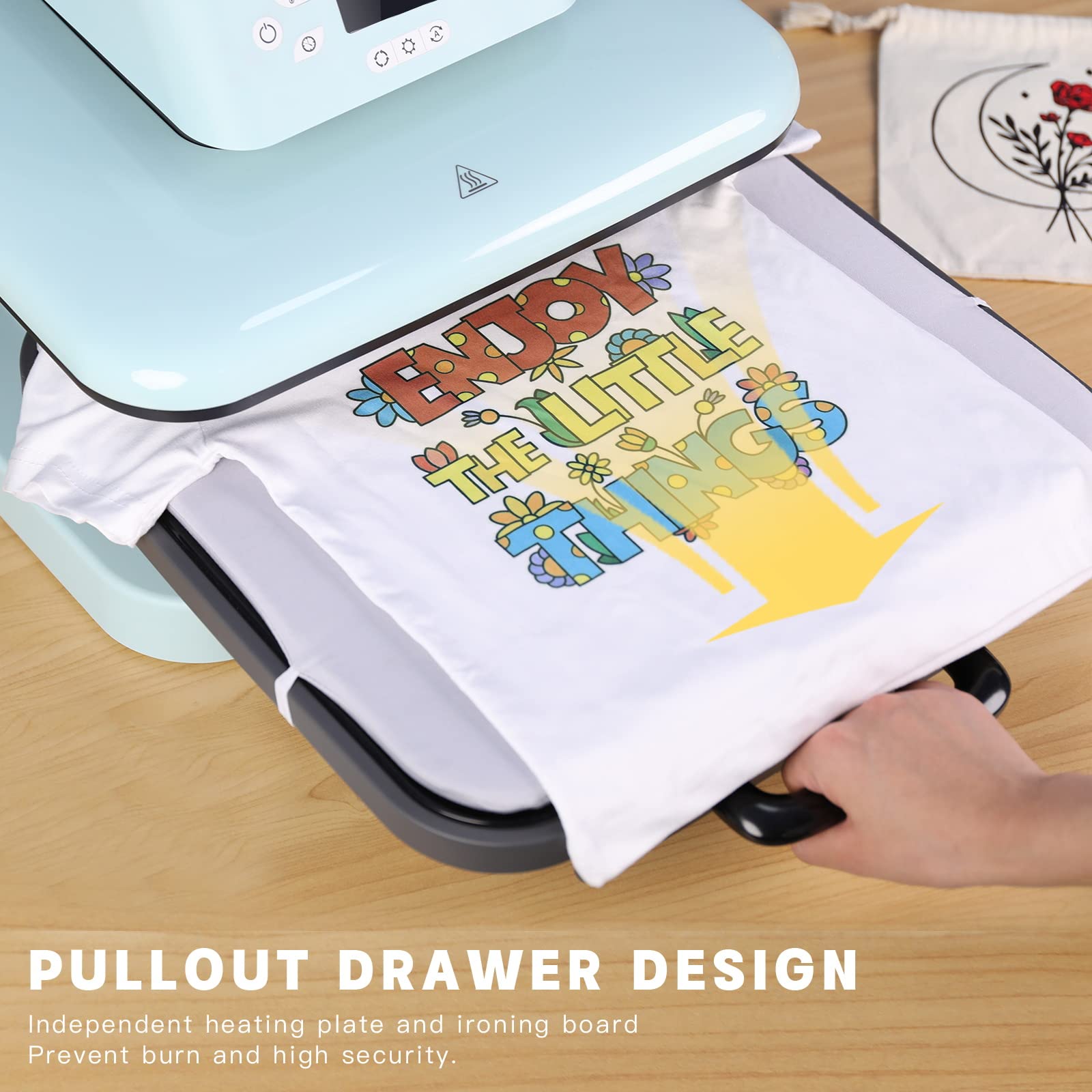 HTVRONT 15x15 Auto Heat Press Machine for T-Shirts - Fast Heating & Even Heat Distribution - Perfect for HTV, Sublimation & Heat Transfer Projects - Ideal for DIY Crafts, Custom Apparel & Small Business Printing