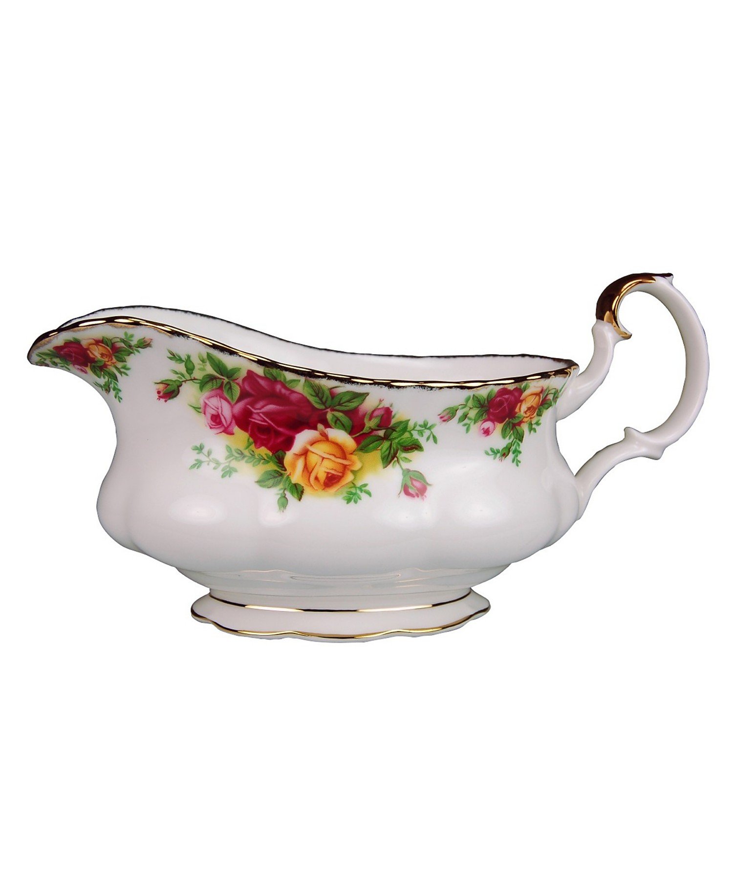 Royal Albert Old Country Roses Gravy Boat - Elegant Porcelain Sauce Boat for Fine Dining & Entertaining - Perfect for Thanksgiving, Christmas & Special Occasions