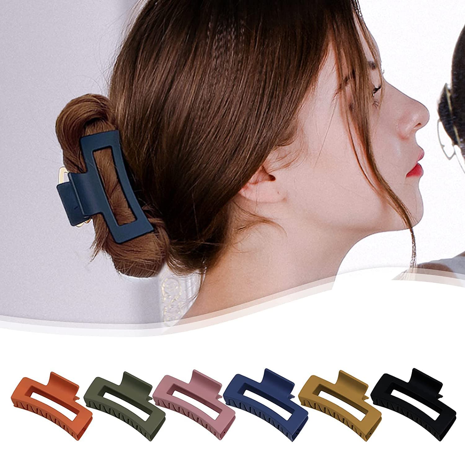 Arsdewy Hair Clips for Women & Girls - Small & Large Hair Claws, Barrettes, Hair Clutchers (6-Pack) - Perfect for School, Work, Parties & Everyday Styling
