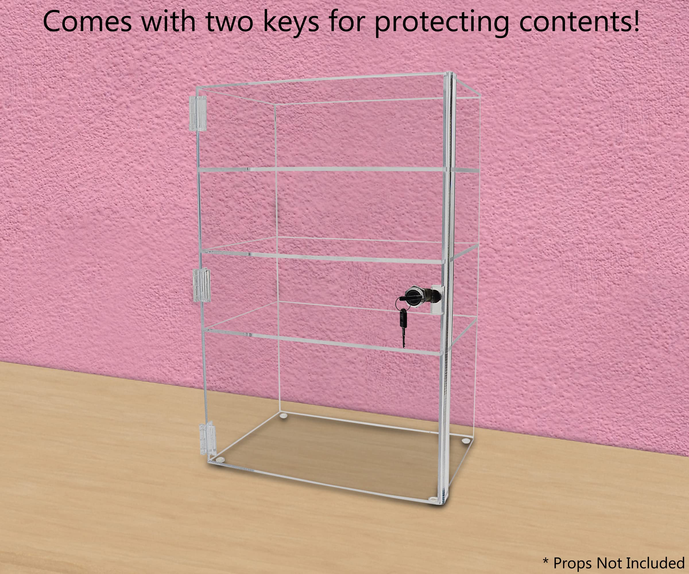 Acrylic Locking Vertical Cabinet with Keys - 12