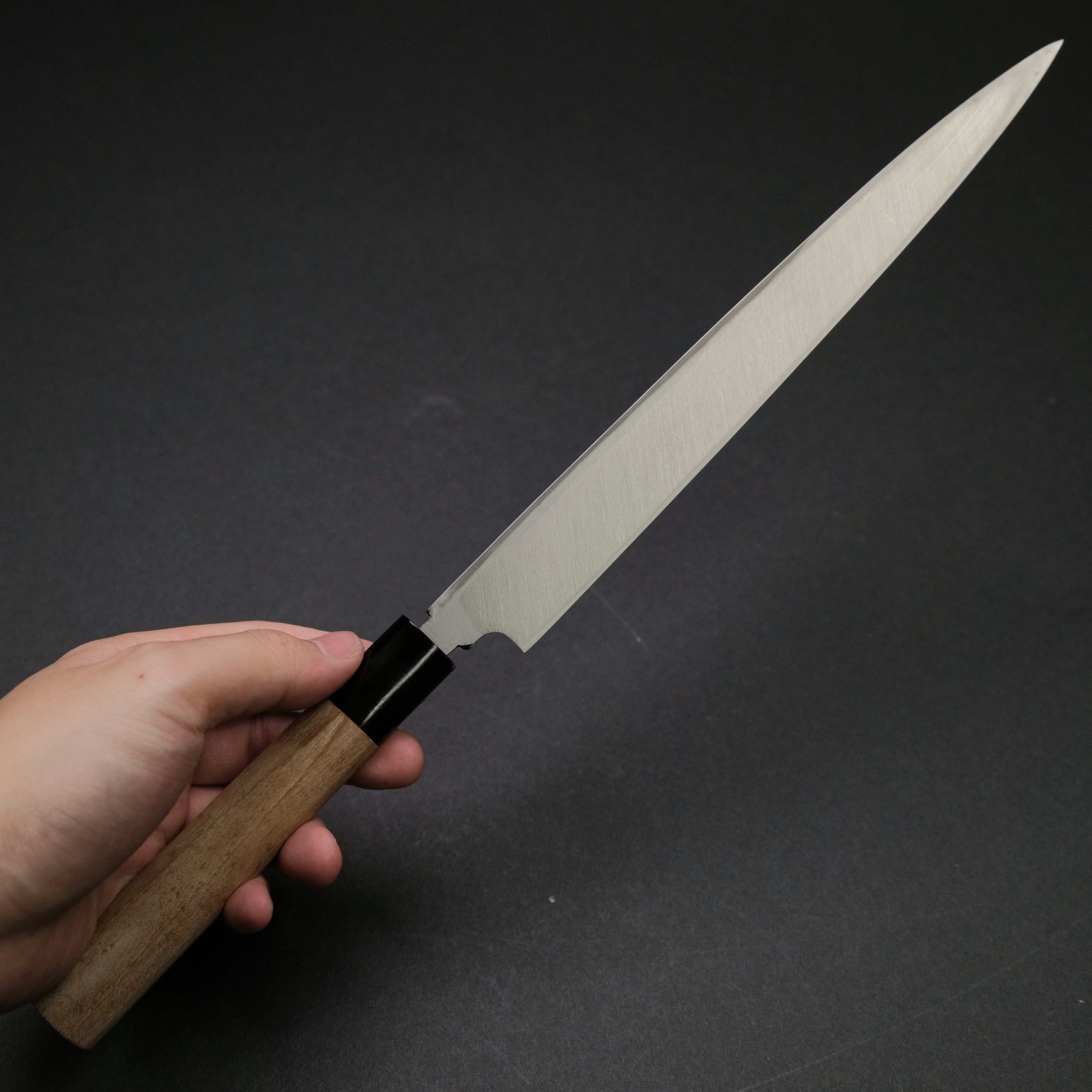 Premium Vintage Left-Handed Fugubiki 240mm Japanese Knife - Carbon Steel Blade with Magnolia Wood Handle - Perfect for Sushi, Sashimi & Precision Cutting