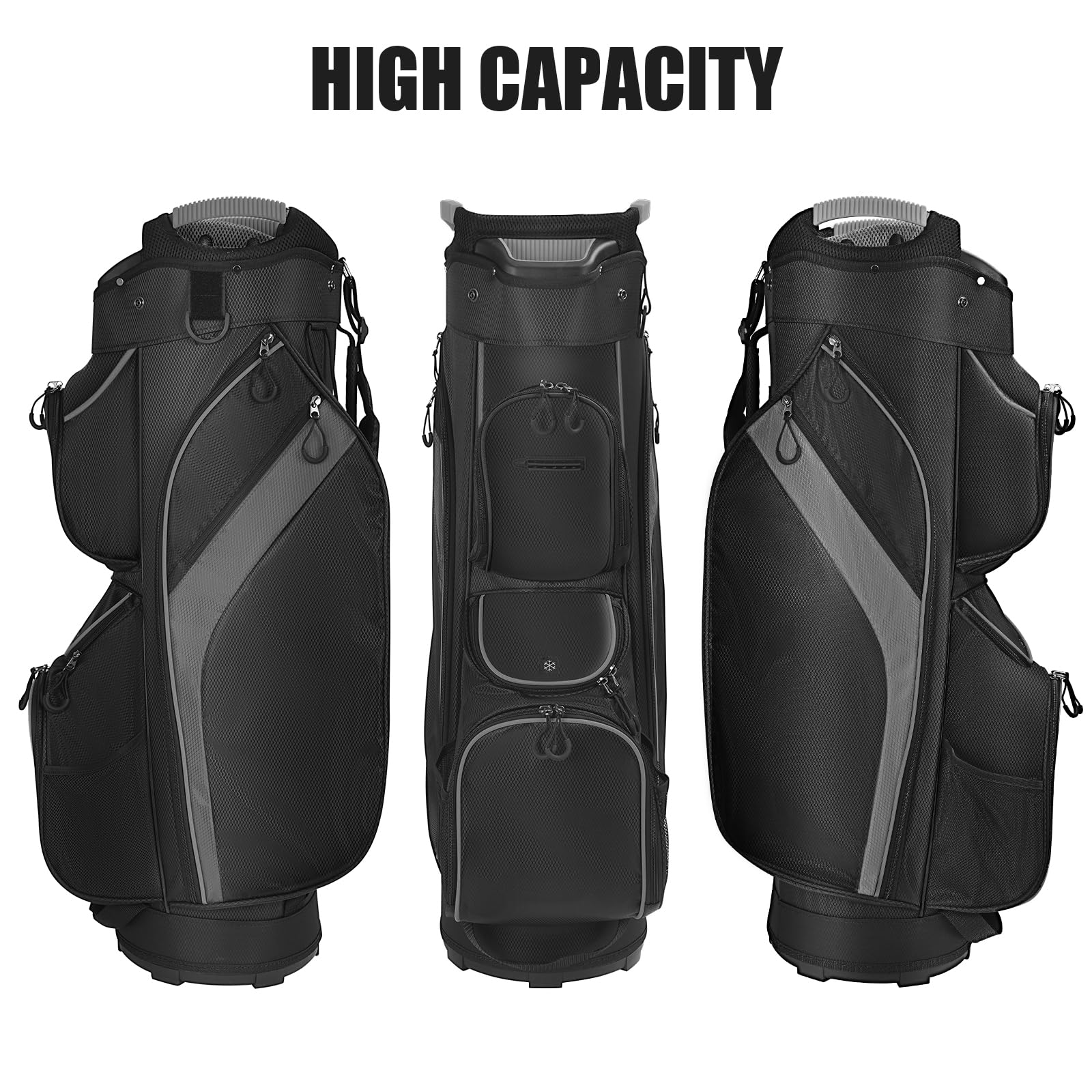KYTAI 15-Way Golf Bag with Full-Length Dividers & 9 Pockets - Includes Rain Hood - Ergonomic Design for Men & Women | Perfect for Golf Tournaments, Driving Range & Club Storage