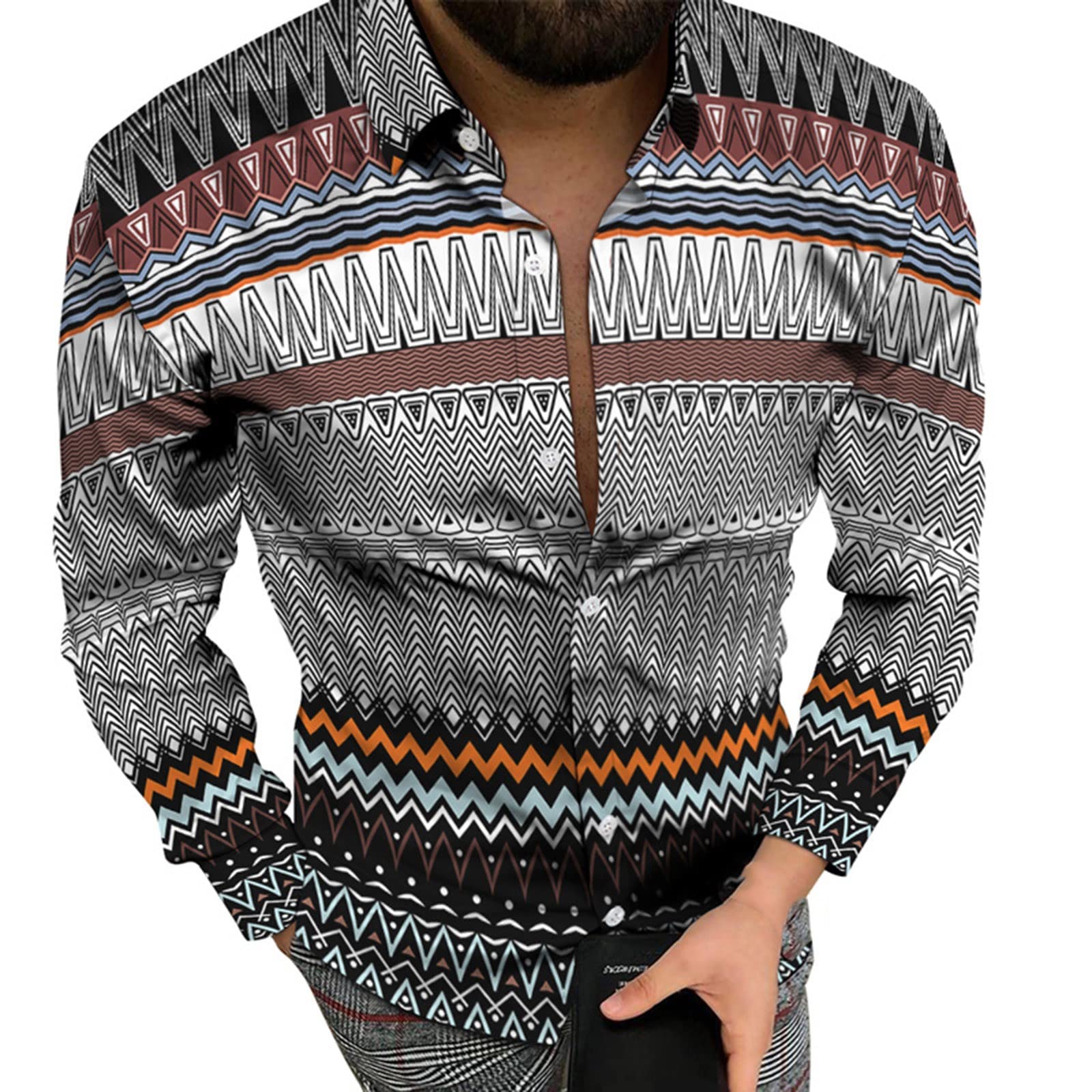 KAMEIMEI Men's Slim Fit Casual Long Sleeve T-Shirt - Breathable Stretch Pullover Shirt for Running, Workout & Daily Wear - Spring Summer Fashion Essential