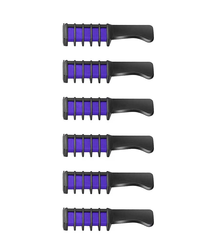 Washable Temporary Hair Chalk Comb - Purple | DIY Hair Color for Parties, Cosplay & Special Events | Perfect for New Year, Birthday Celebrations & Costume Makeup