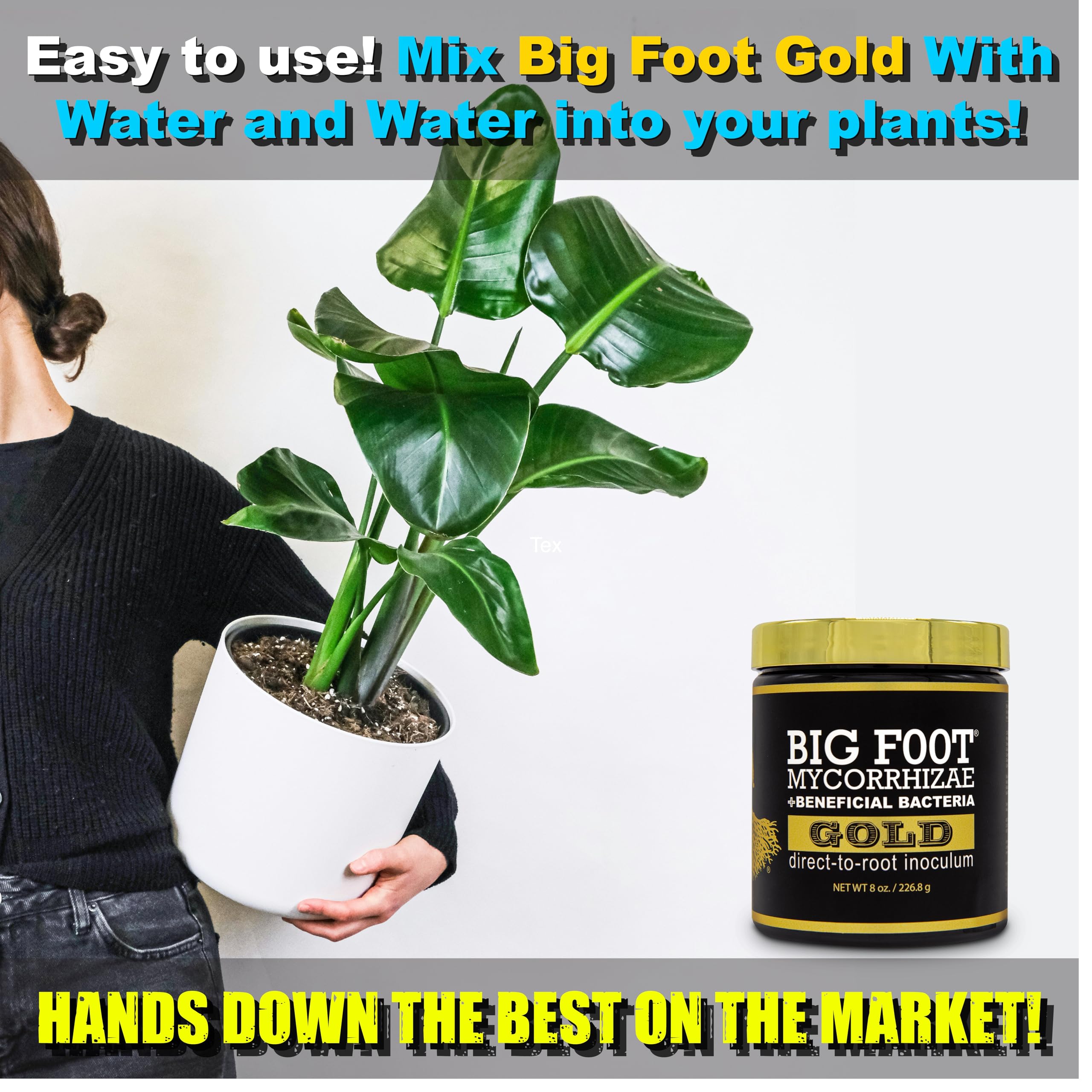 Big Foot Mycorrhizal Fungi - 32oz Organic Root Booster for Plants with Beneficial Microbes | Enhances Root Growth for Transplanting, Hydroponics & Soil Gardening | Ideal for Vegetables, Flowers & Houseplants