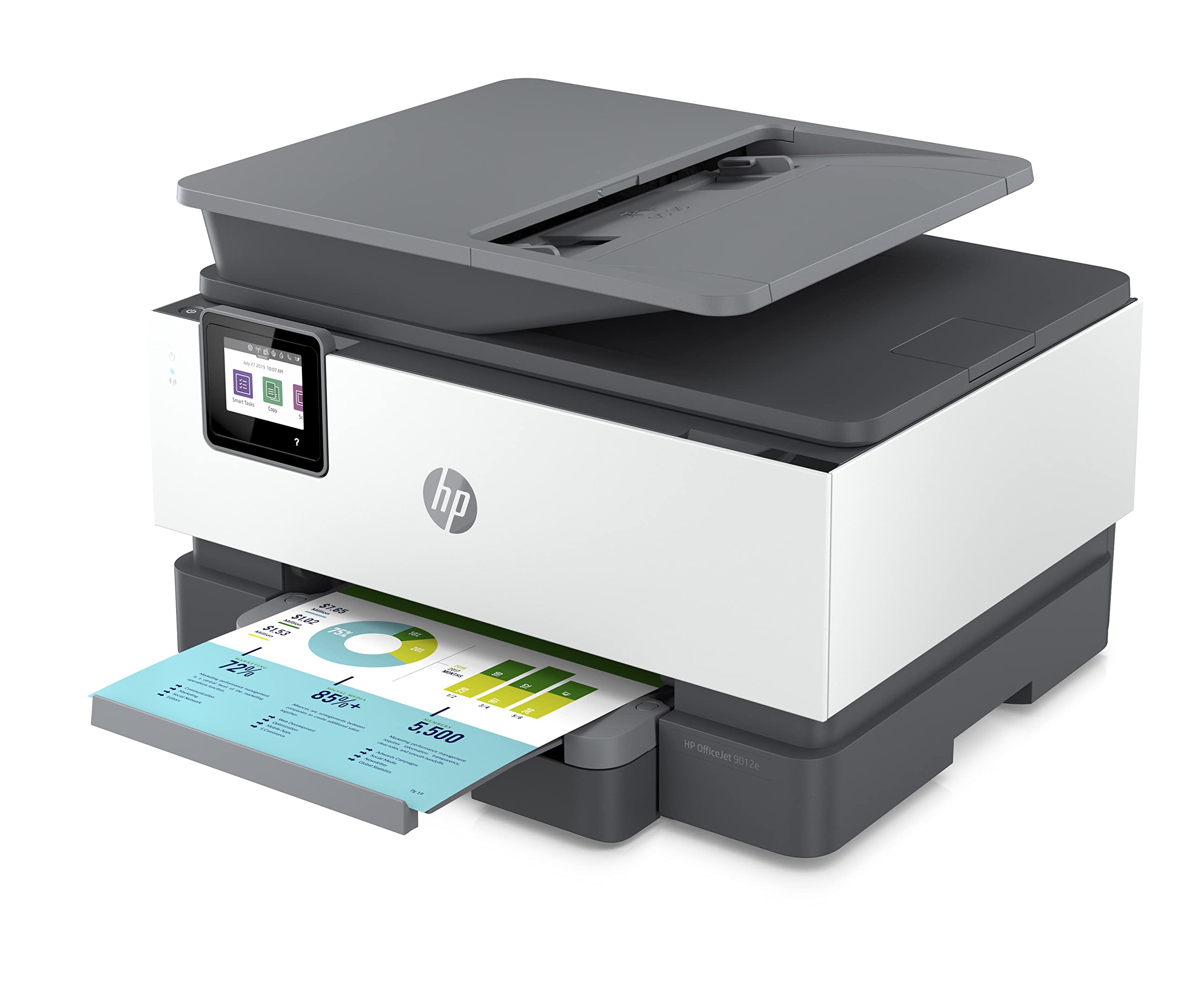 HP OfficeJet Pro 9012e All-in-One Wireless Printer with Scanner, Copier & Fax - 6 Months Free Instant Ink, HP+ Enabled, Duplex Printing, AirPrint, ePrint - Perfect for Home Office & Small Business Productivity