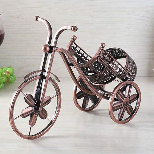 Vintage Iron Wine Rack - Retro Tricycle Wine Bottle Holder for Home Bar Decor, Wine Storage & Display - Perfect for Bars, Restaurants, and Wine Cellars