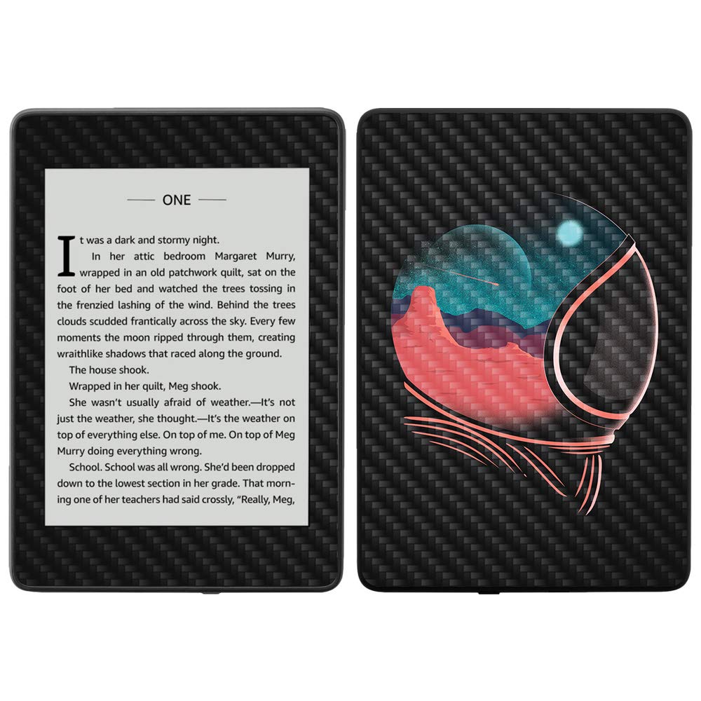MightySkins Carbon Fiber Skin for Amazon Kindle Paperwhite 2018 (10th Gen) - Space Adventure Design | Waterproof Protective Cover with Durable Textured Finish | Easy to Apply & Remove | Made in USA | Perfect for Travel, Reading & Outdoor Use