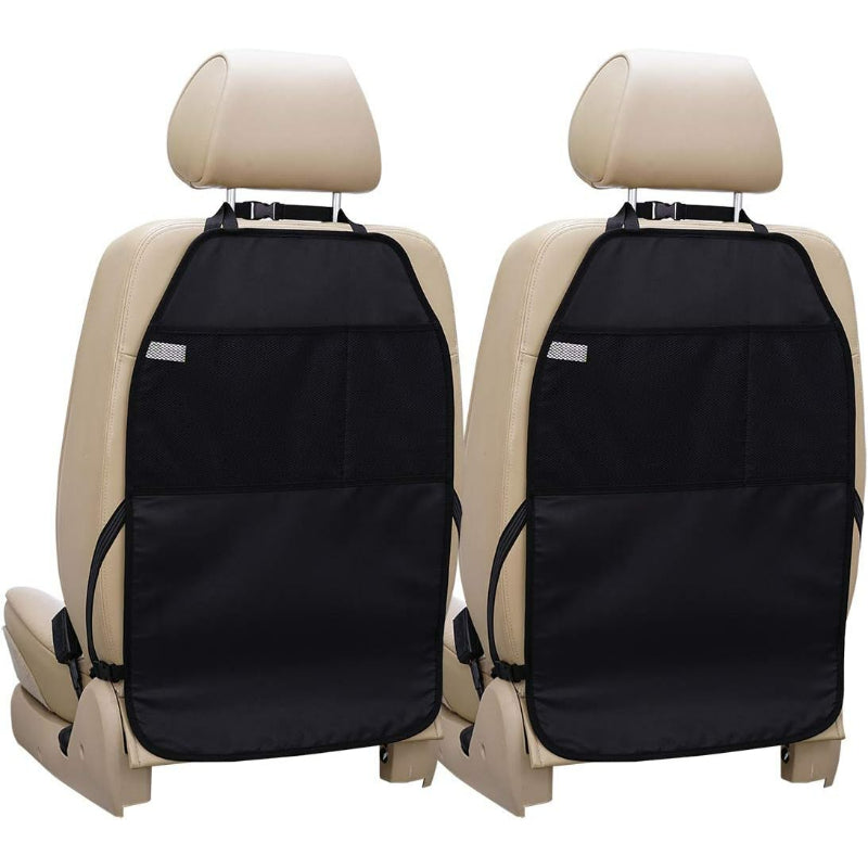 Car Seat Organizer with Storage Pockets & Kick Mat - Waterproof Backseat Organizer for Kids, Baby Essentials & Travel Accessories - Perfect for Road Trips, Family Vacations & Daily Commute