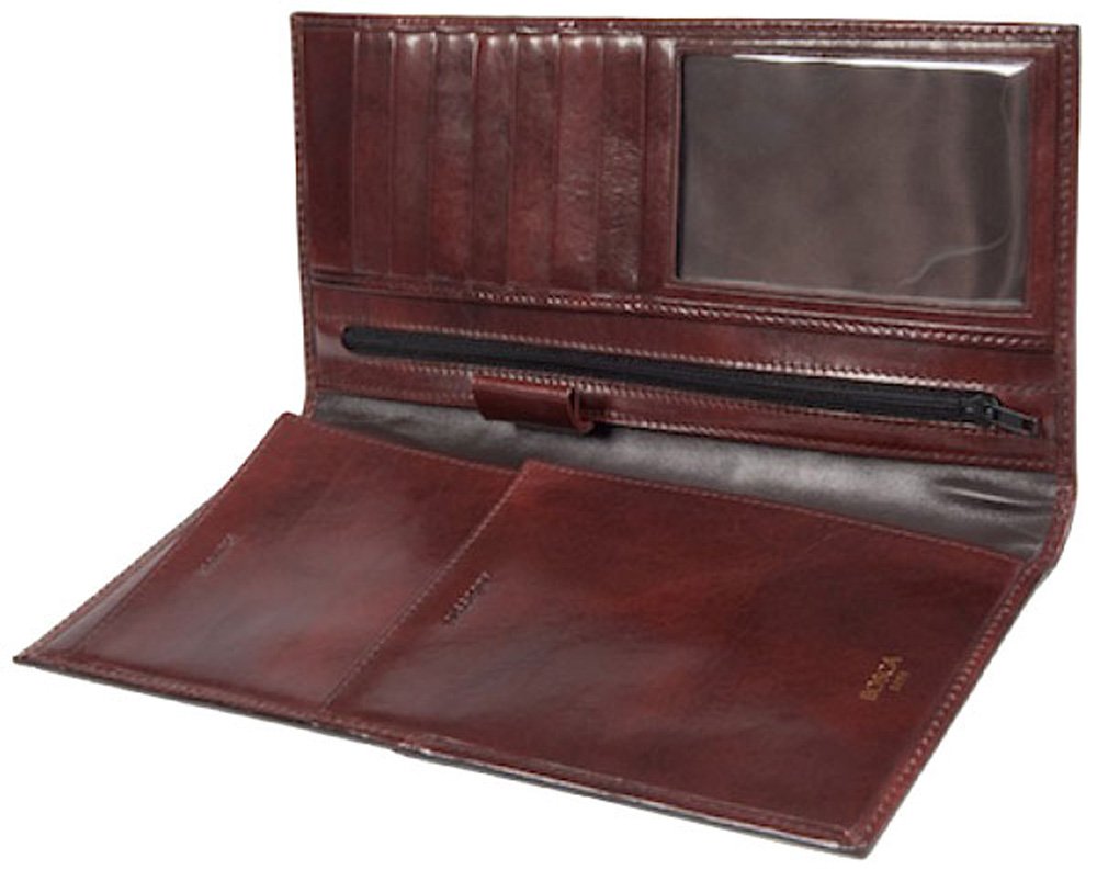 Bosca Vintage Leather Flight Attendant Bag - Classic Black Pilot Travel Bag for Men & Women - Perfect for Business Trips, Air Travel & Everyday Use