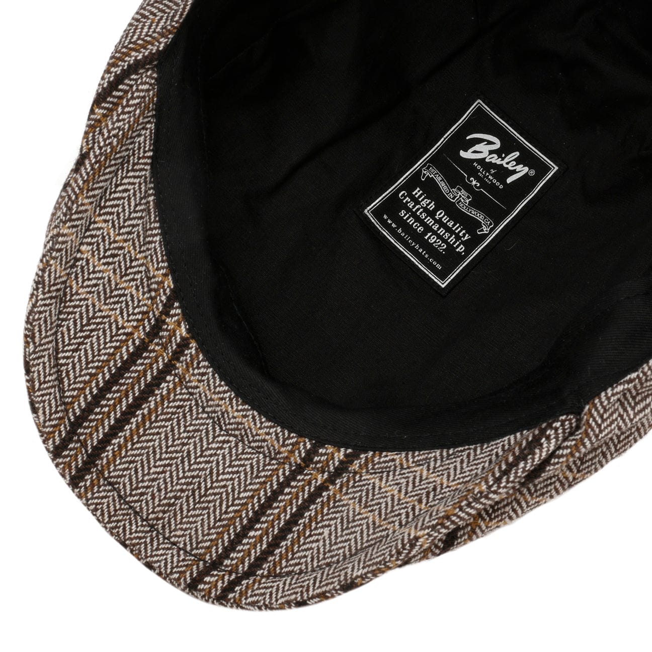 Bailey 1922 Byram Check Flat Cap - Classic Wool Ivy Newsboy Hat for Men | Perfect for Fall, Winter & Outdoor Activities