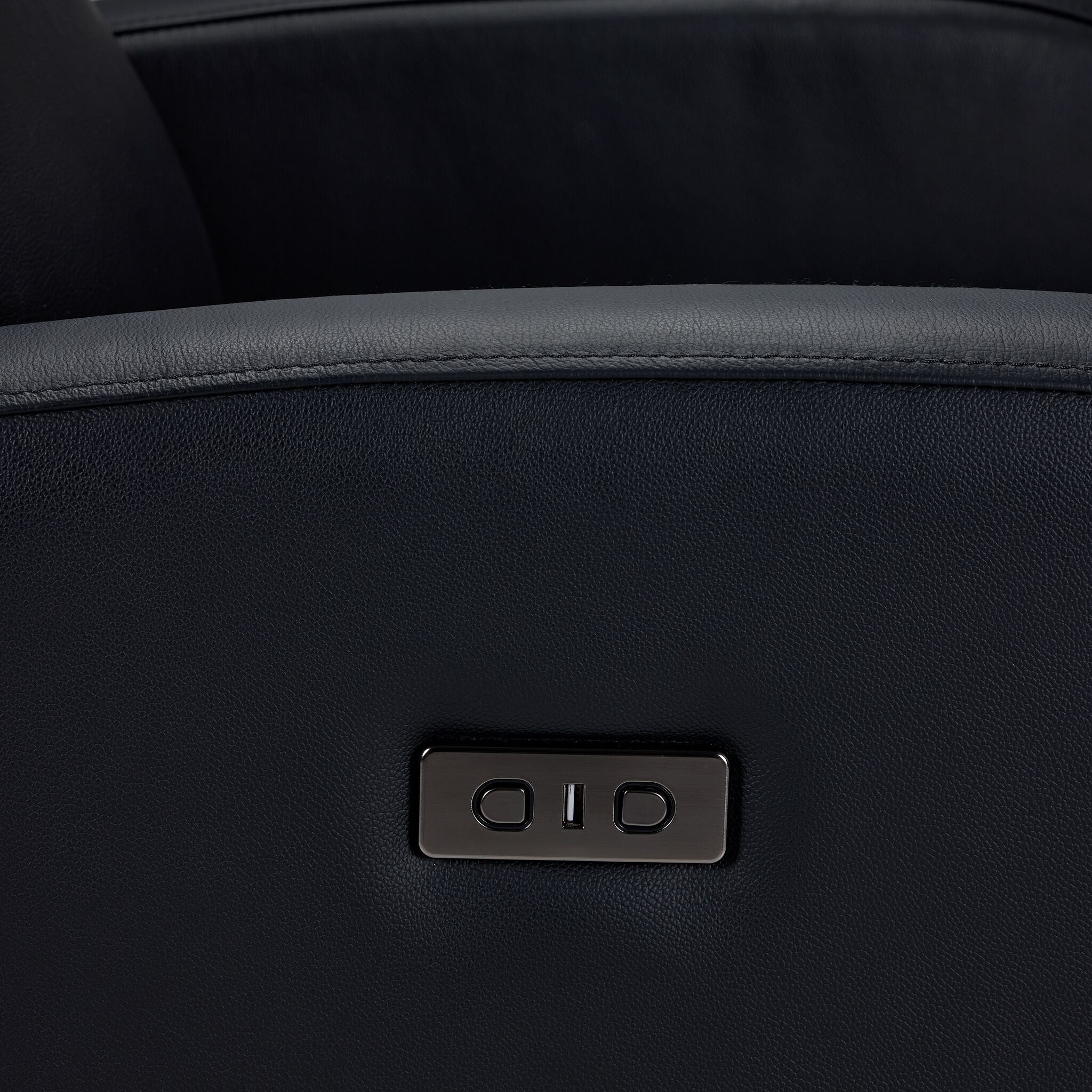 Cole Leather Power Recliner - Black | Electric Adjustable Reclining Chair with USB Charging Port | Perfect for Living Room, Home Theater & Office Relaxation