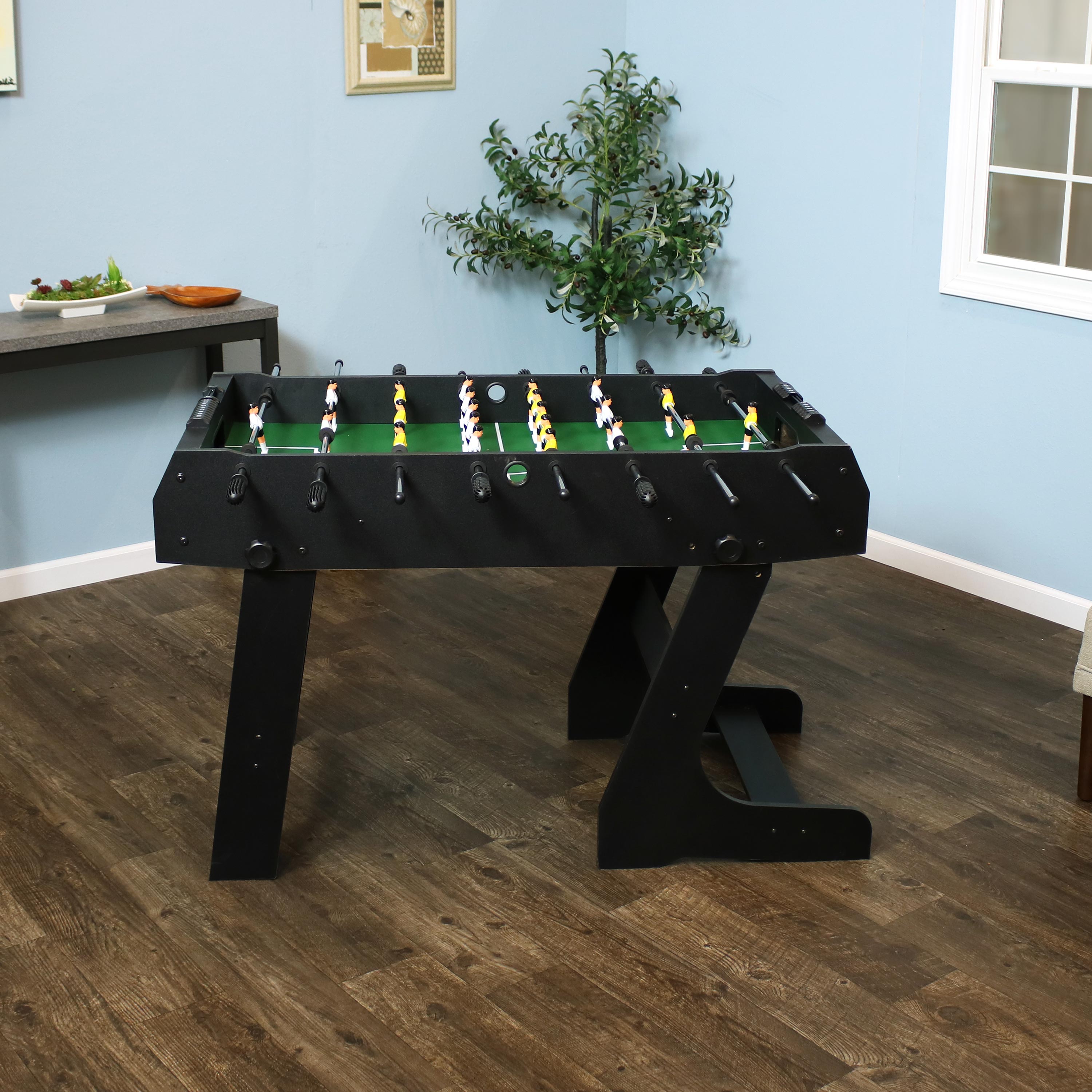 Sunnydaze 48 Inch Folding Foosball Game Table for Kids & Adults - Indoor & Outdoor Fun for Game Rooms, Parties, and Family Gatherings