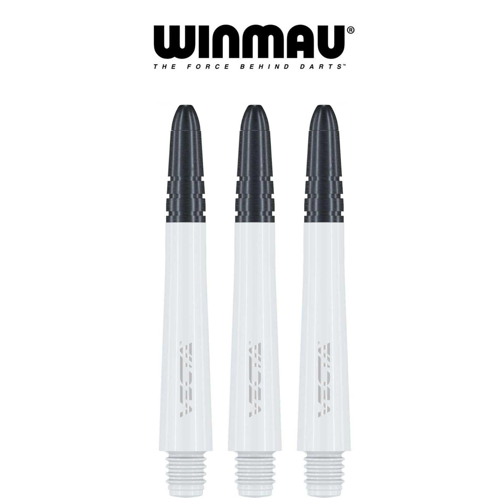 WINMAU Vecta Composite Dart Shafts - Medium White (2-Pack) | Durable & Lightweight Dart Accessories for Professional & Casual Play | Perfect for Bars, Tournaments & Home Game Rooms