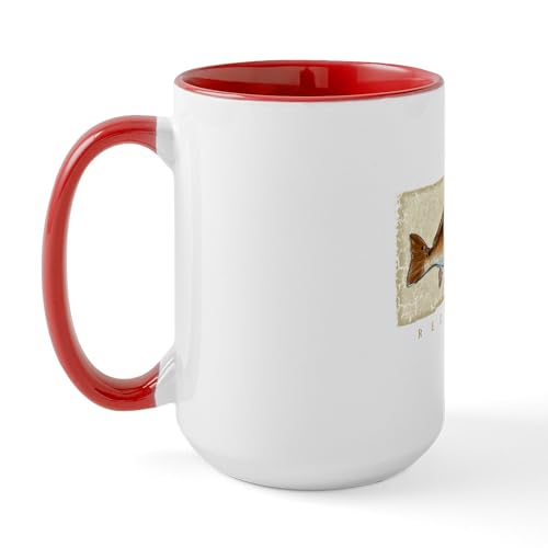 White/Red Inside - Redfish Large Mug