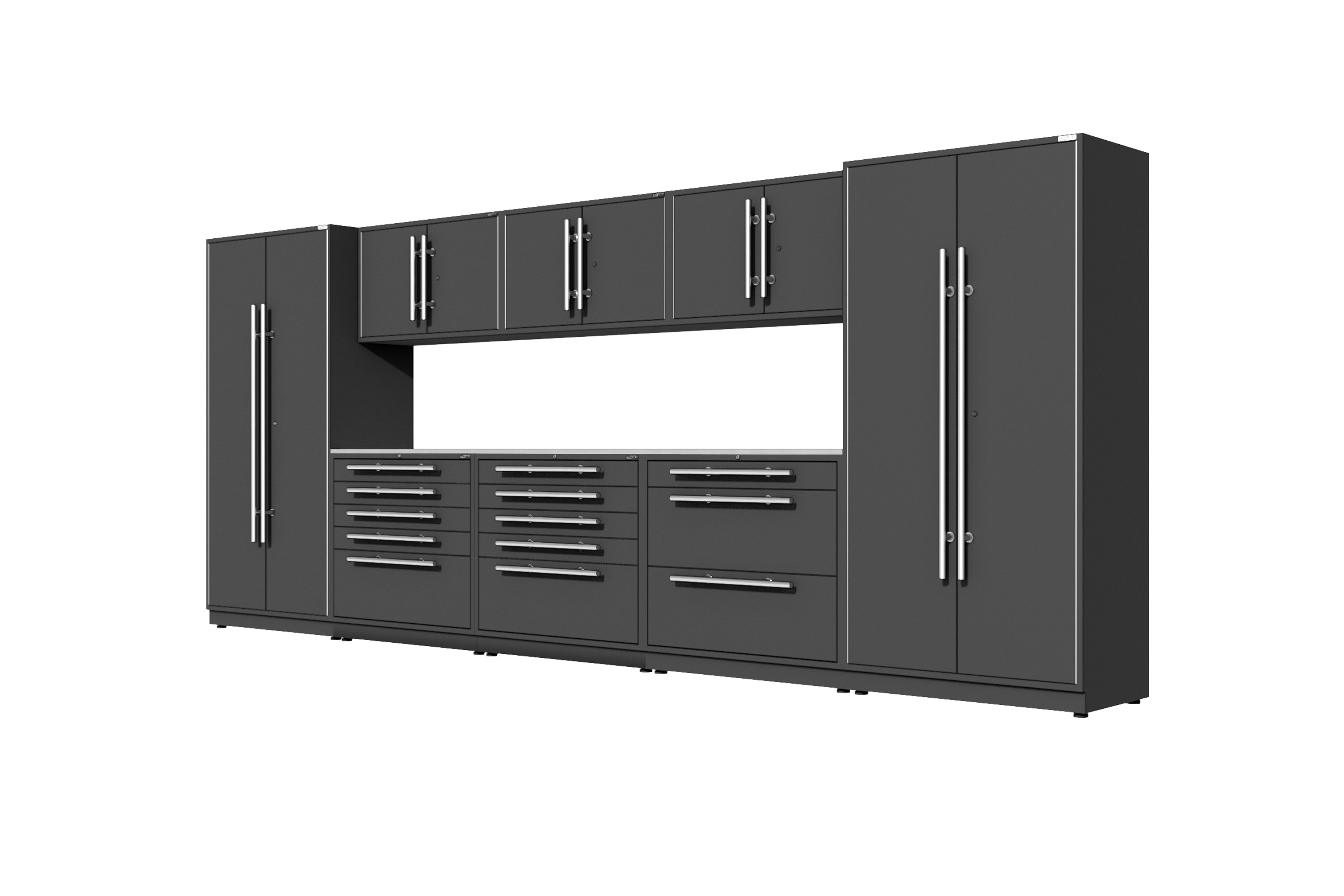ProSlat LUX 200 Full Locker Preconfigured Array - Wall Mounted Garage Storage System for Tools & Equipment Organization