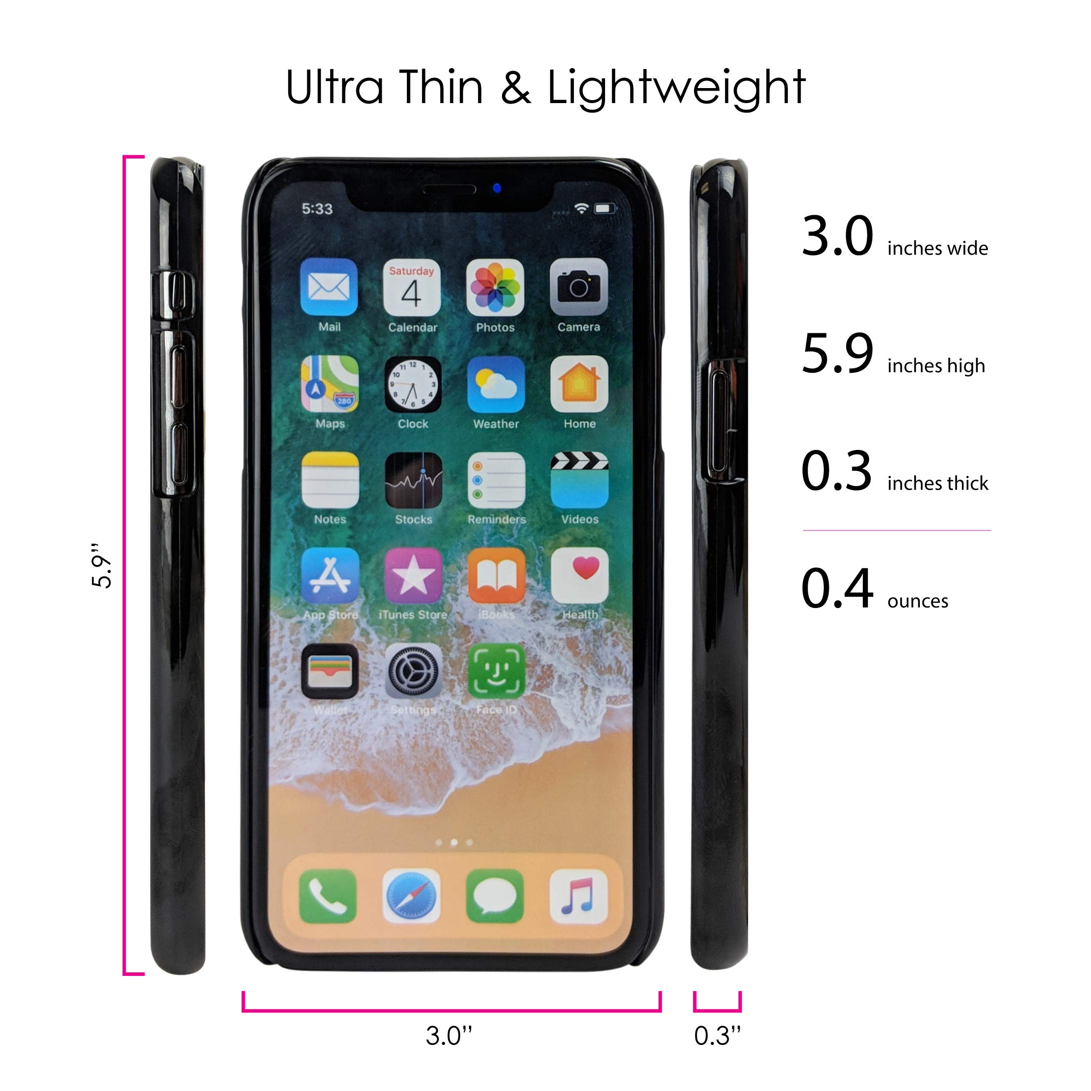DistinctInk Ultra Slim Hard Plastic Case for iPhone XR (6.1 Inch) - Custom Black Cover with Purple & White Polka Dot Bubbles Pattern - Perfect for Everyday Protection and Stylish Look