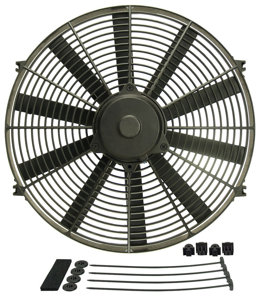 Derale 16916 16-Inch High Performance Electric Cooling Fan - Powerful Cooling for Cars, Trucks & SUVs - Perfect for Engine Cooling & Overheating Prevention