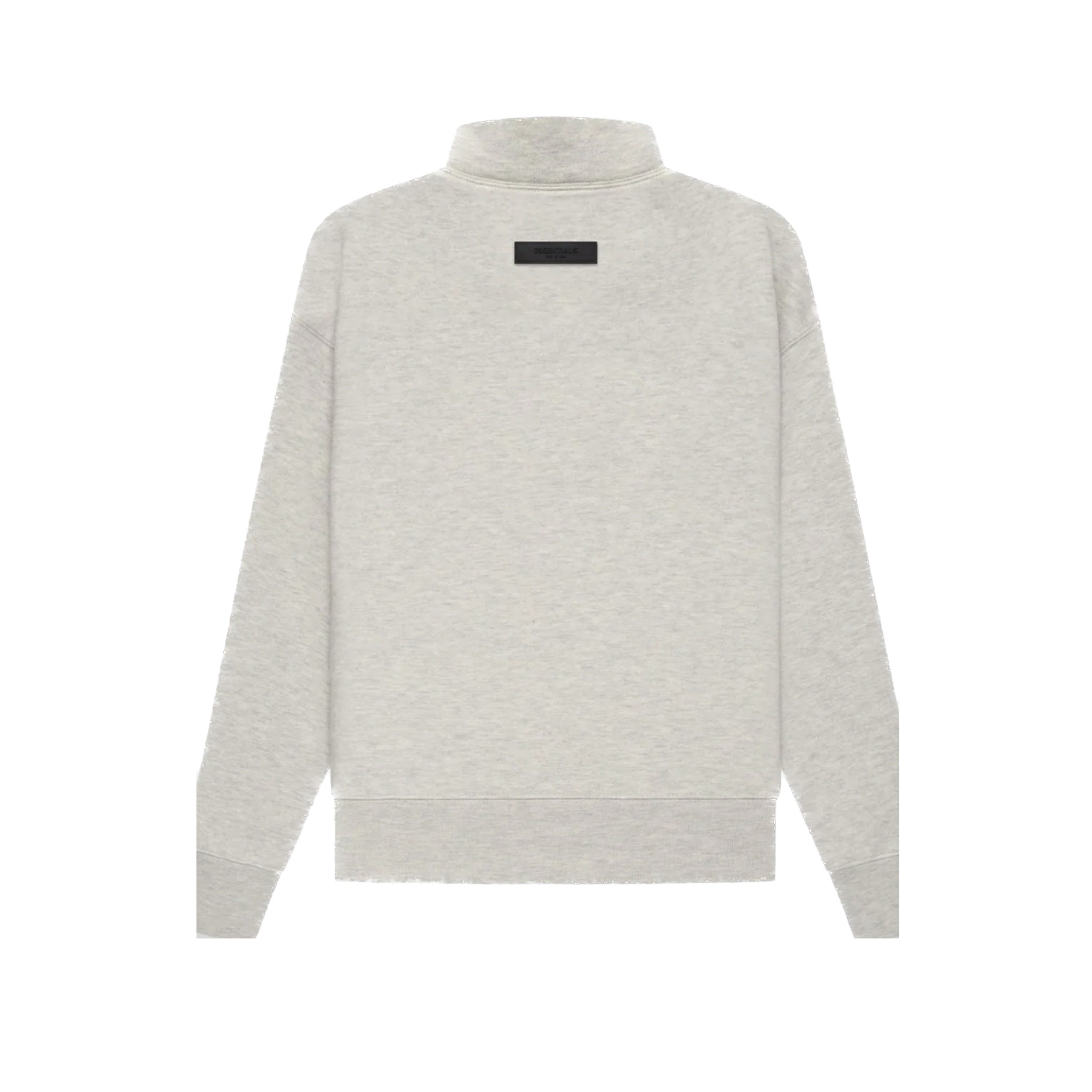 Fear of God Essentials Mockneck Sweatshirt - Light Oatmeal Pullover for Men | Casual Streetwear & Layering Essential