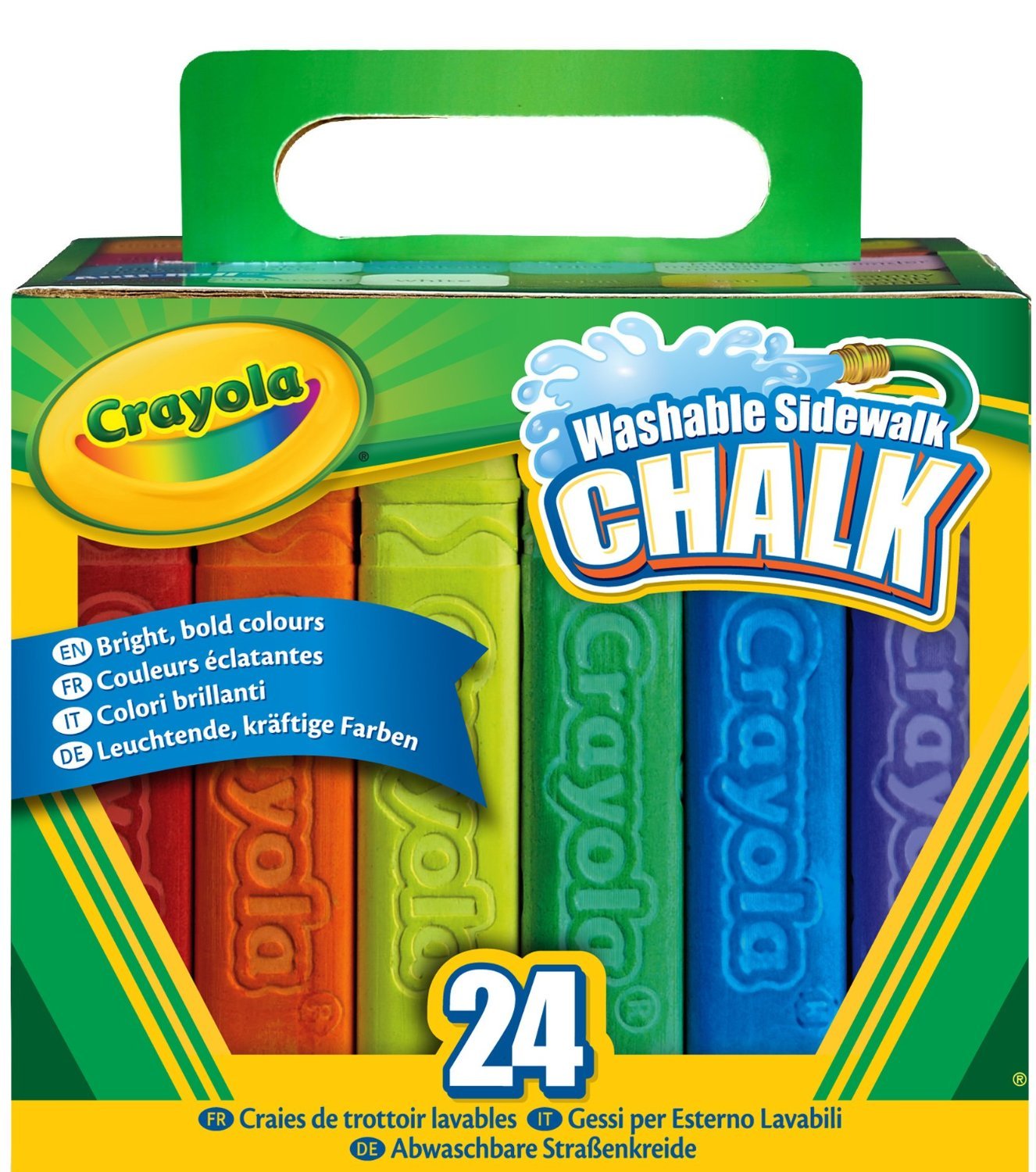 Crayola 24CT Sidewalk Chalk - 2 Pack | Non-Toxic, Vibrant Colors for Kids Outdoor Play, Driveway Art & Summer Activities